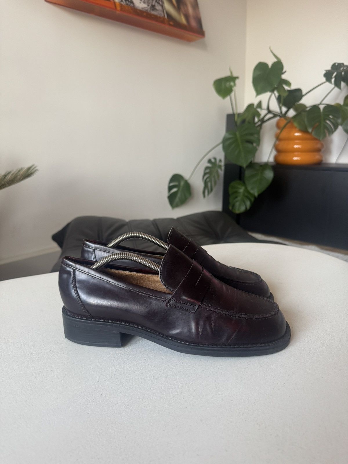 Vintage Luxury Leather Casual Loafers Hype Rare Y2k