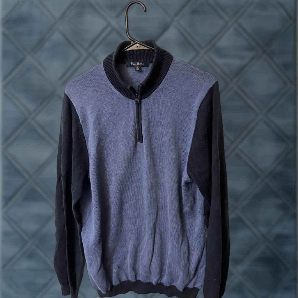 Brooks Brothers Brooks Brothers Blue Fleece Quarter Zip Pullover Sweater Men’s Size XL Size US XL / EU 56 / 4 - 1 Thumbnail