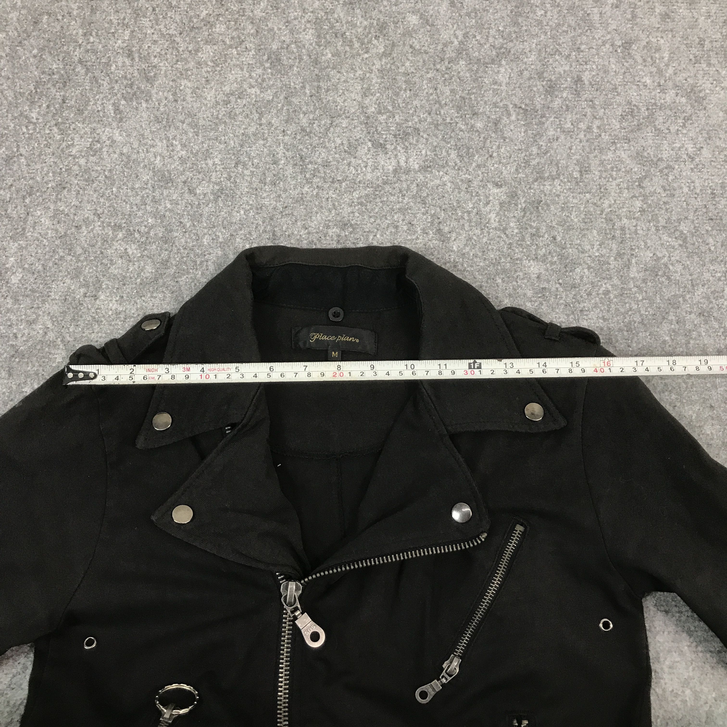 Japanese Brand PLACE PIANO BLACK PUNK ZIPPER JACKET Size US M / EU 48-50 / 2 - 9 Thumbnail