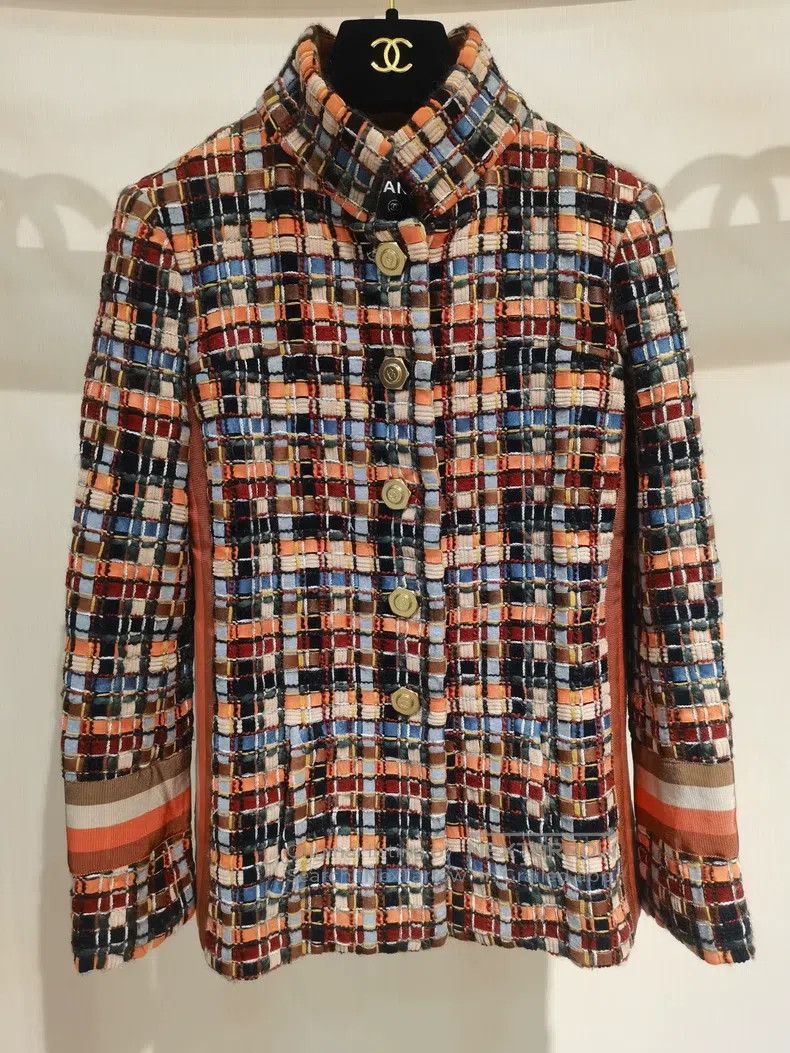 Chanel Chanel Hamburg Series Heavy Industry Colourful Knit Coat Size XS / US 0-2 / IT 36-38 - 2 Thumbnail