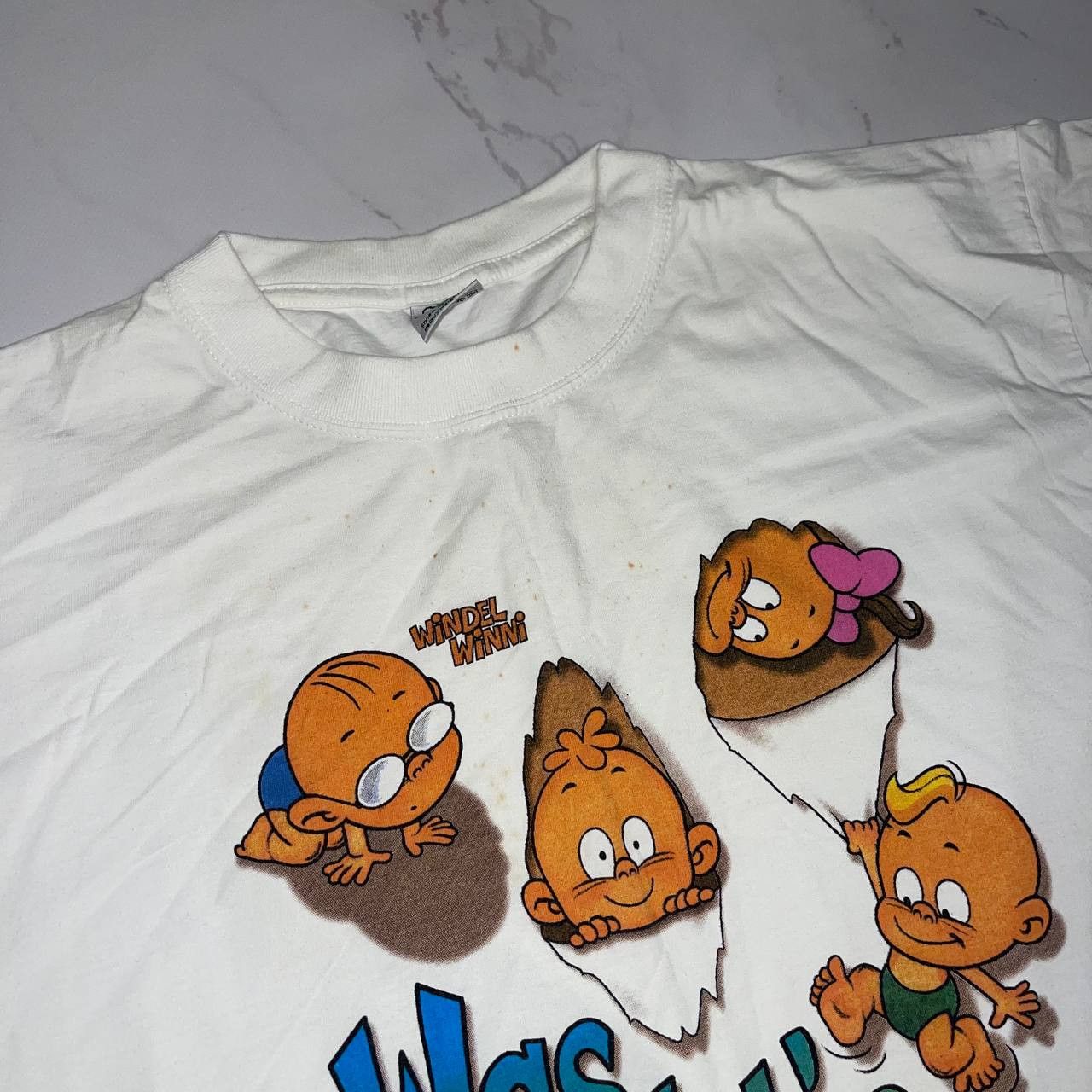 Vintage Vintage Vintage Windel Winni Was geht'n ad T-Shirt size XL Size US XL / EU 56 / 4 - 4 Thumbnail