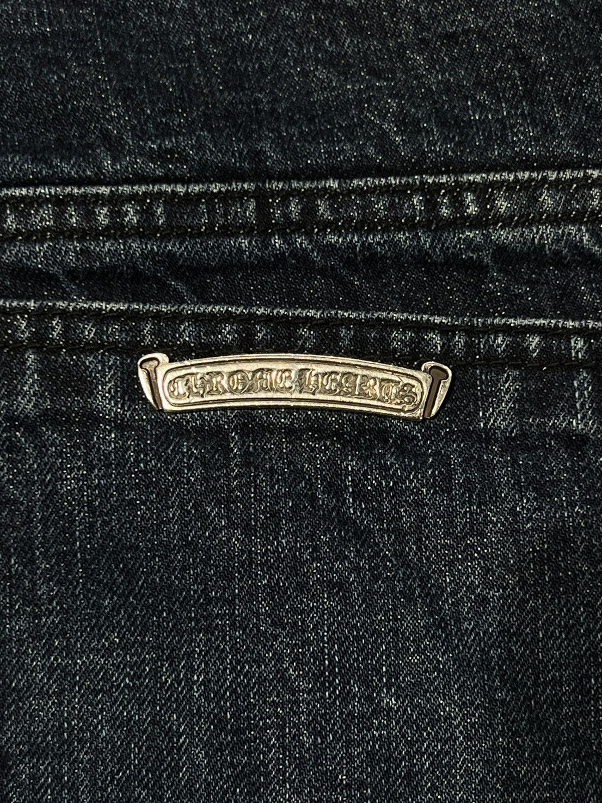 Chrome Hearts Fleur Knee Black Cross Patch Denim Jeans Size US 36 / EU 52 - 13 Thumbnail