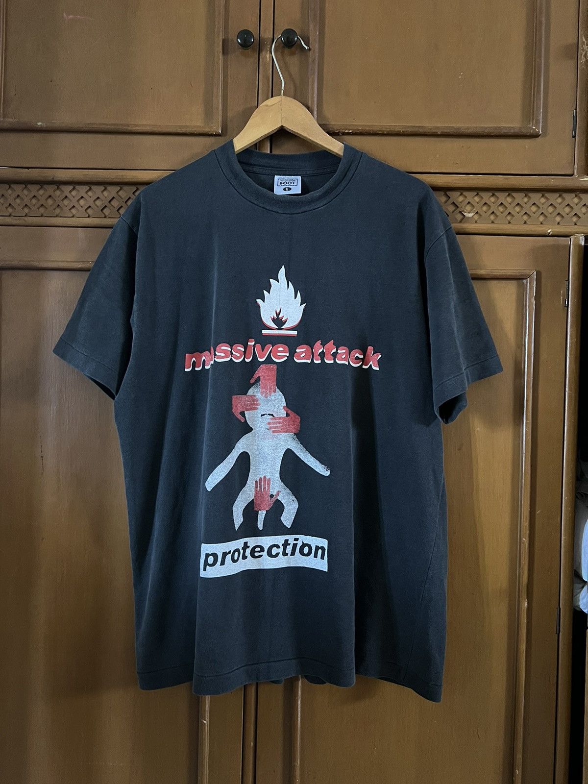 Band Tees Massive attack bootleg t shirt trip hop single stitch