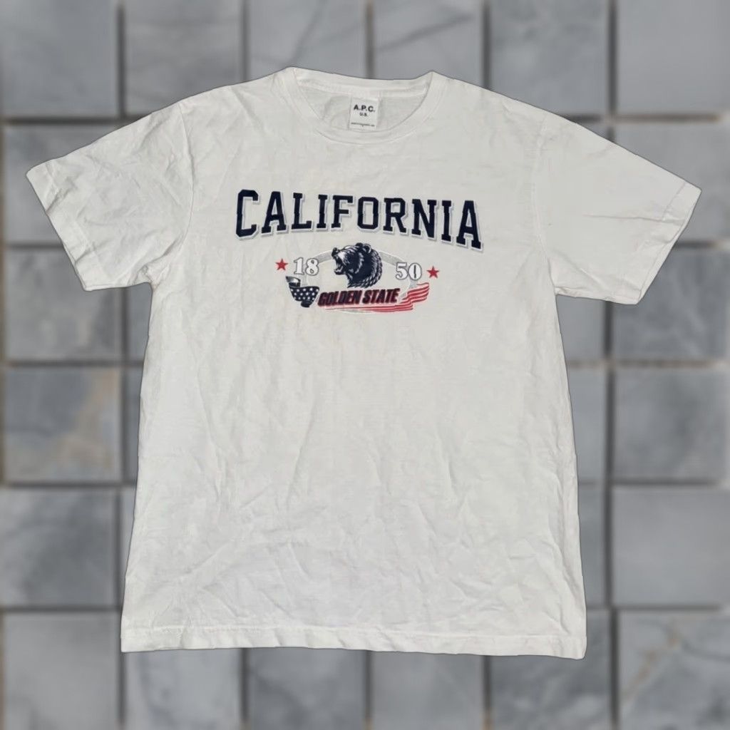 A.P.C. VINTAGE A.P.C. California USA Graphic T-Shirt White Men’s Small 19x26 Casual Tee Size US S / EU 44-46 / 1 - 1 Thumbnail