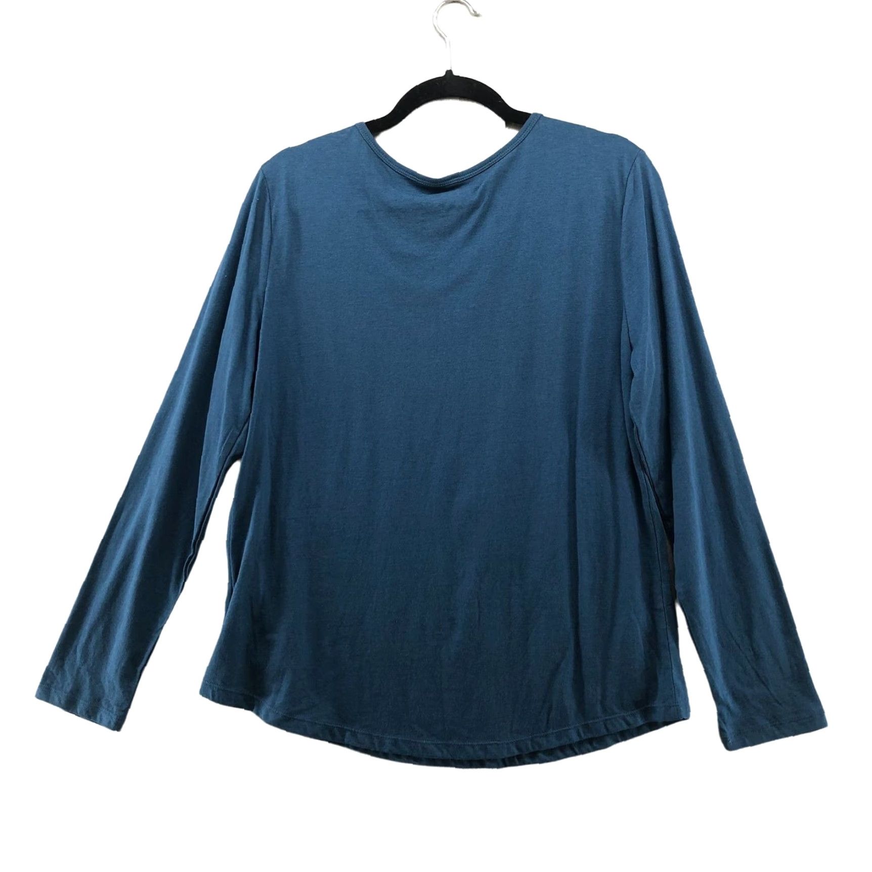 Vintage Dressbarn Women's Blue Long Sleeve Crewneck T Shirt Large Modal Blend Stretch Size L / US 10 / IT 46 - 2 Thumbnail