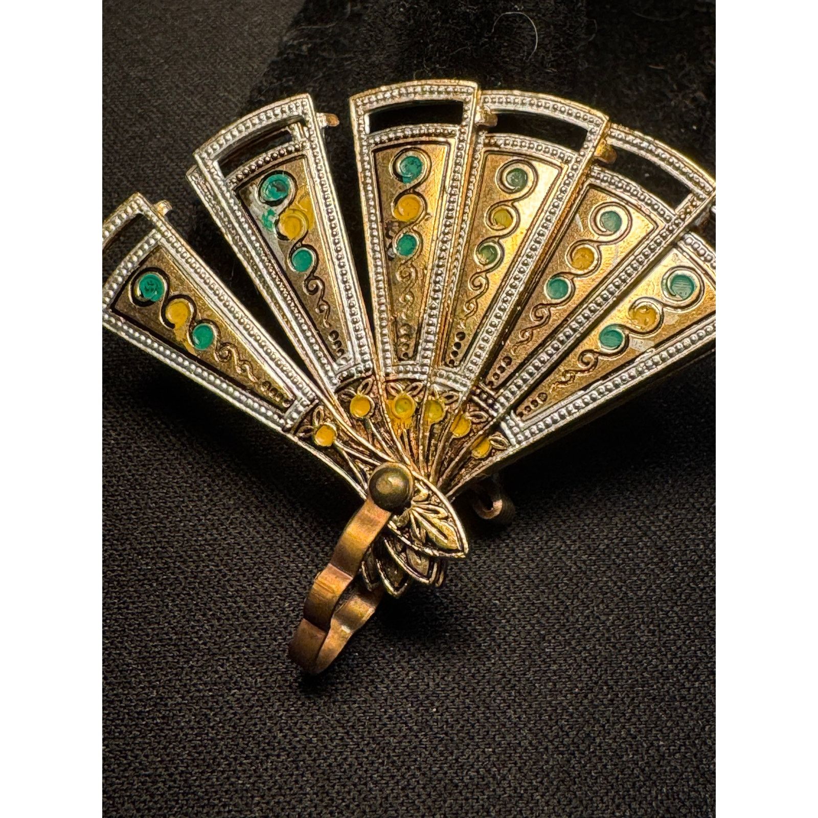 Other Damaseene Fully Articulating Fan Brooch Size ONE SIZE - 2 Thumbnail