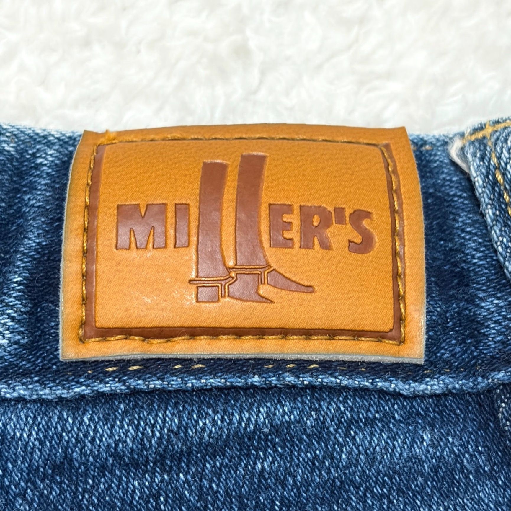 Vintage VINTAGE Millers Jeans Men's 36x28 Knee Patch Denim 5-Pocket Button Zip Straight 98% Cotton/2% Spandex Hong Kong Blue Retro 90s 80s Sport Jeans Mens Size US 36 / EU 52 - 5 Thumbnail
