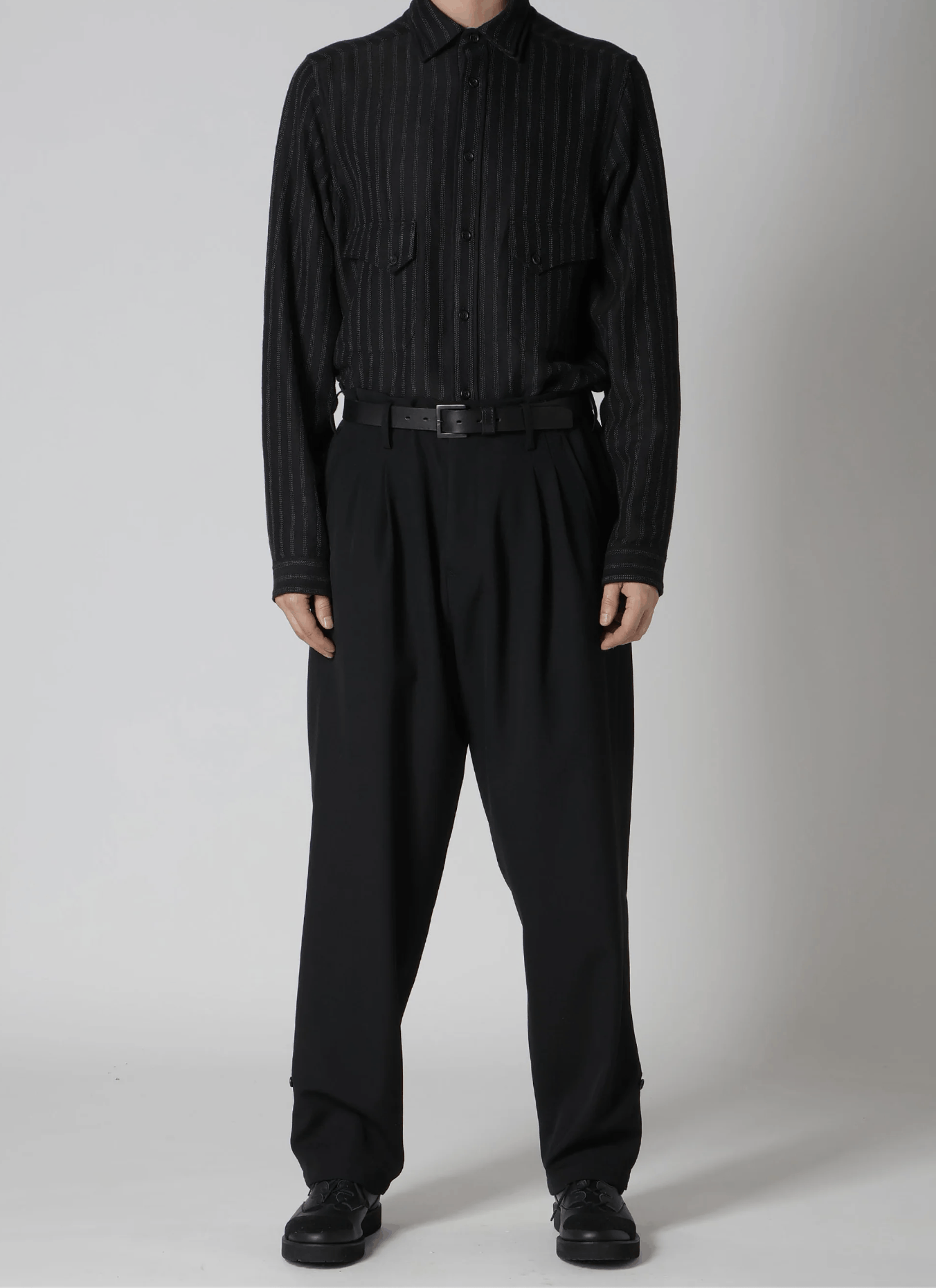 Yohji Yamamoto Yohji Yamamoto Pour Homme - Wool Gabardine 2TUCKS TAB PANTS Size US 32 / EU 48 - 10 Thumbnail