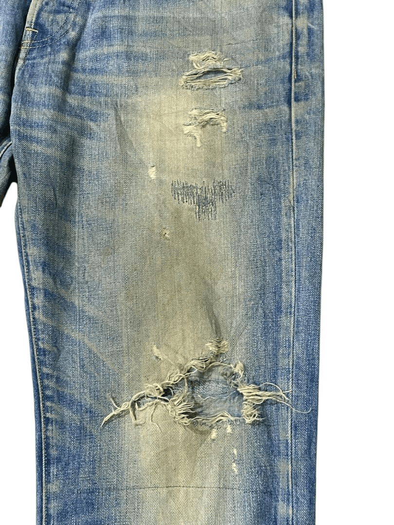 If Six Was Nine × Japanese Brand Vintage Japanese Brand Red Card Blue Washed Distressed Jeans Size US 36 / EU 52 - 11 Thumbnail