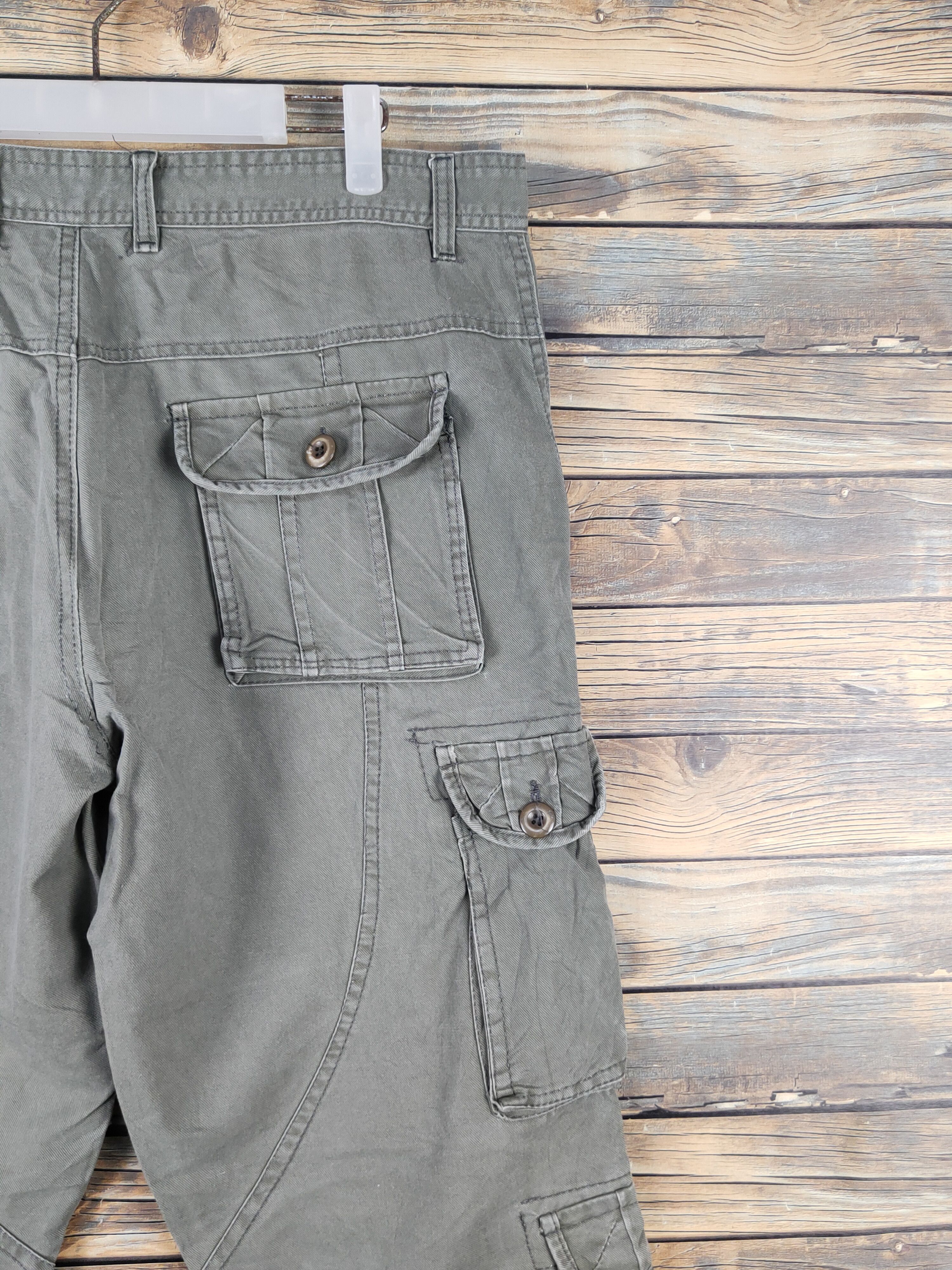 Japanese Brand Japanese Brand Olive Multipocket Tactical Cargo Pants #W1505 Size US 35 - 12 Thumbnail