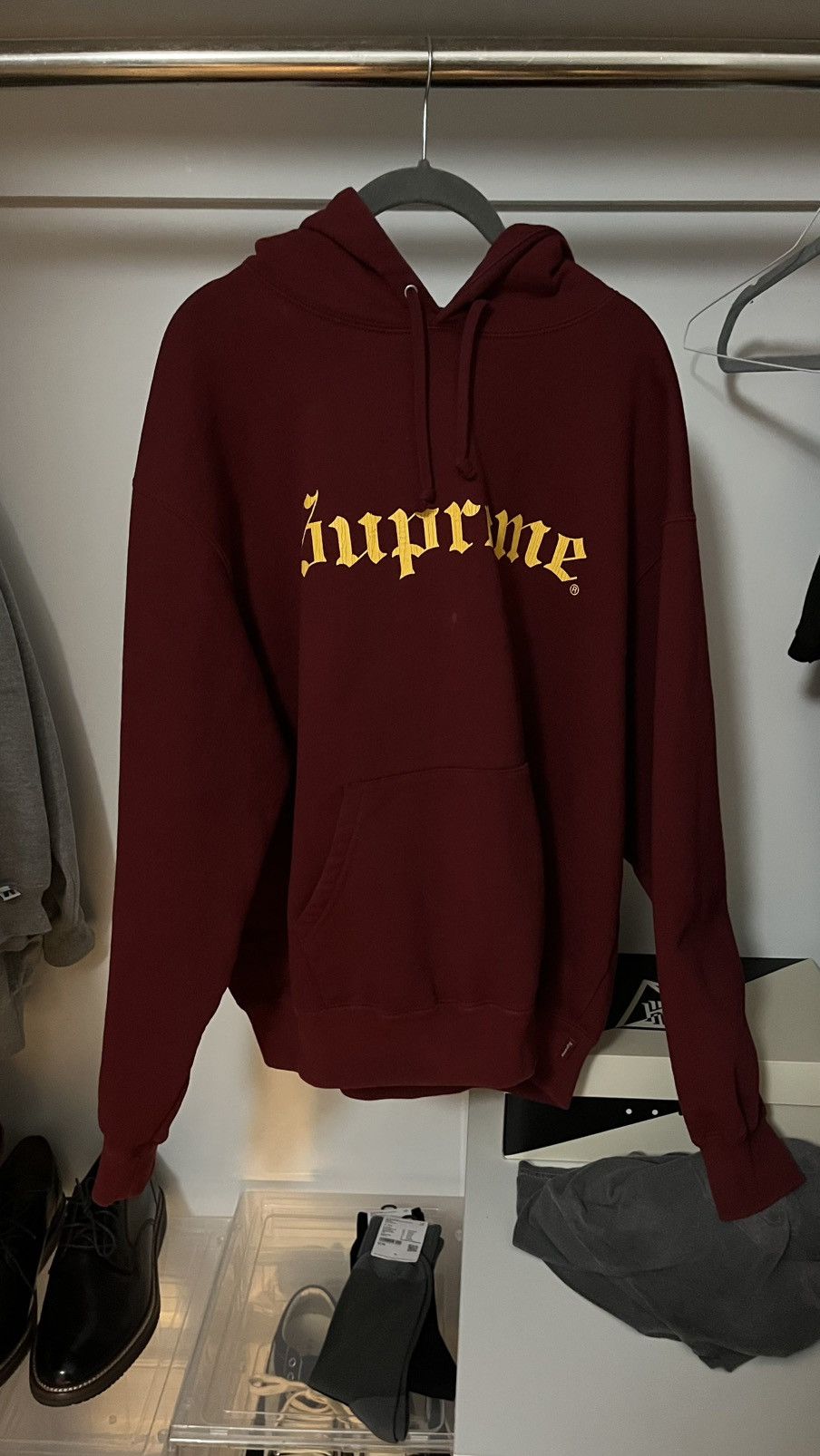Supreme Supreme Old English Hoodie F/W 25 Size US M / EU 48-50 / 2 - 3 Thumbnail
