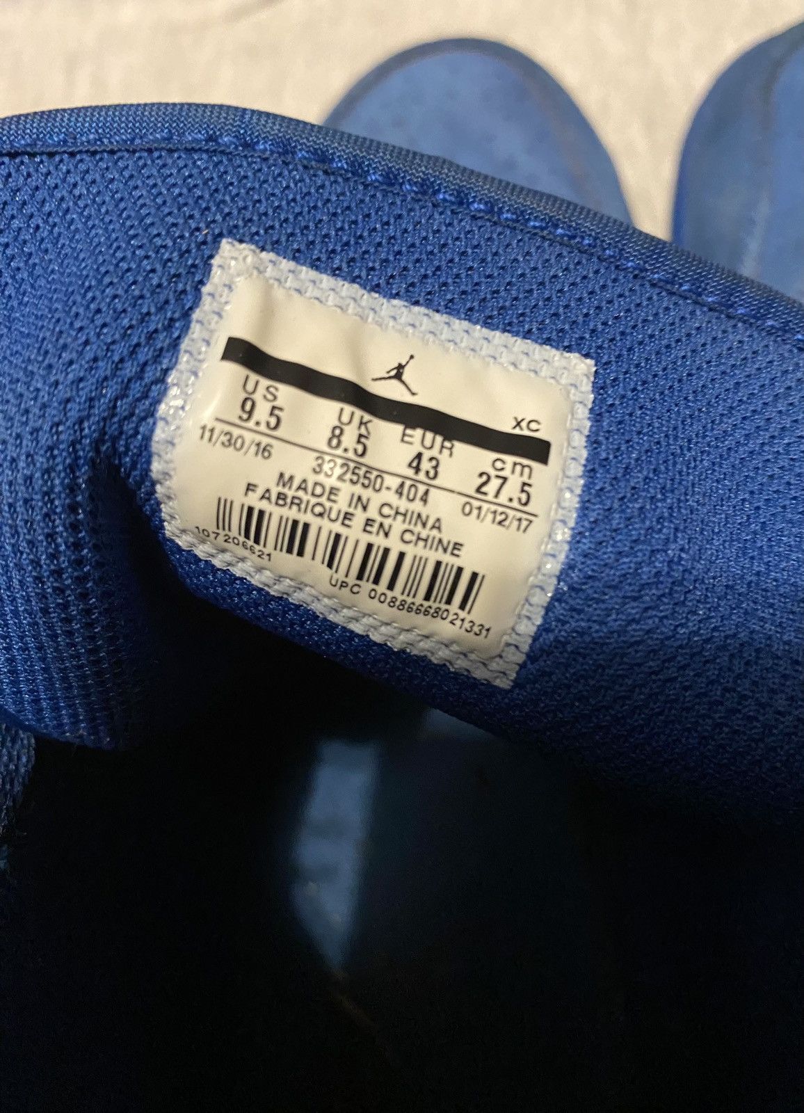Nike Jordan 1 Retro High Blue Suede Size US 9.5 / EU 42-43 - 6 Thumbnail