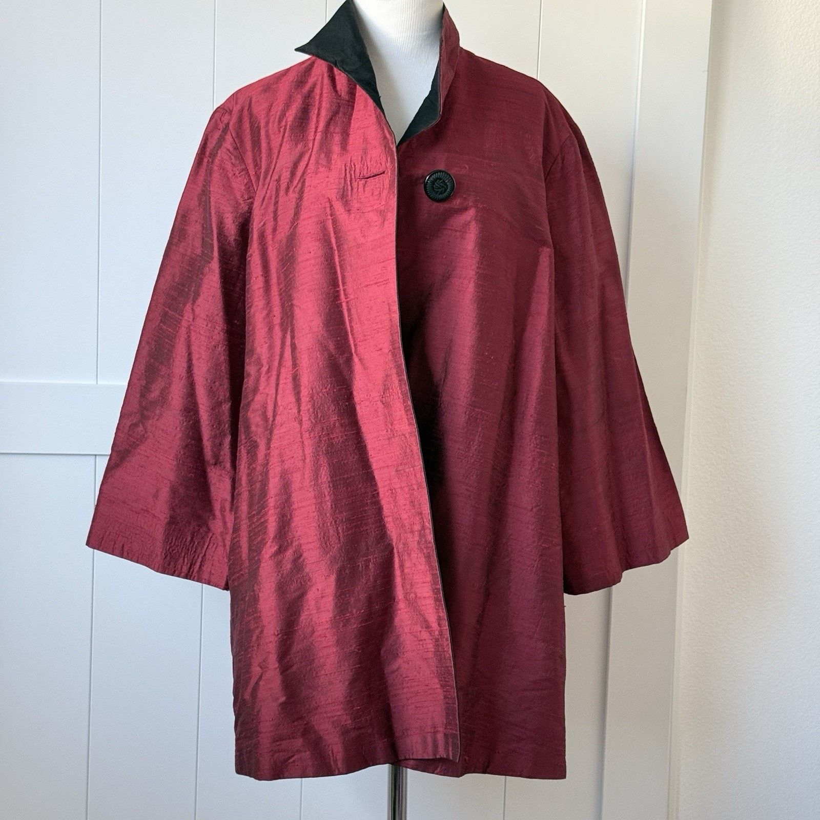 Other VTG Mariko Reversible Opera Coat - Silk Dupioni Statement Size ONE SIZE - 6 Thumbnail