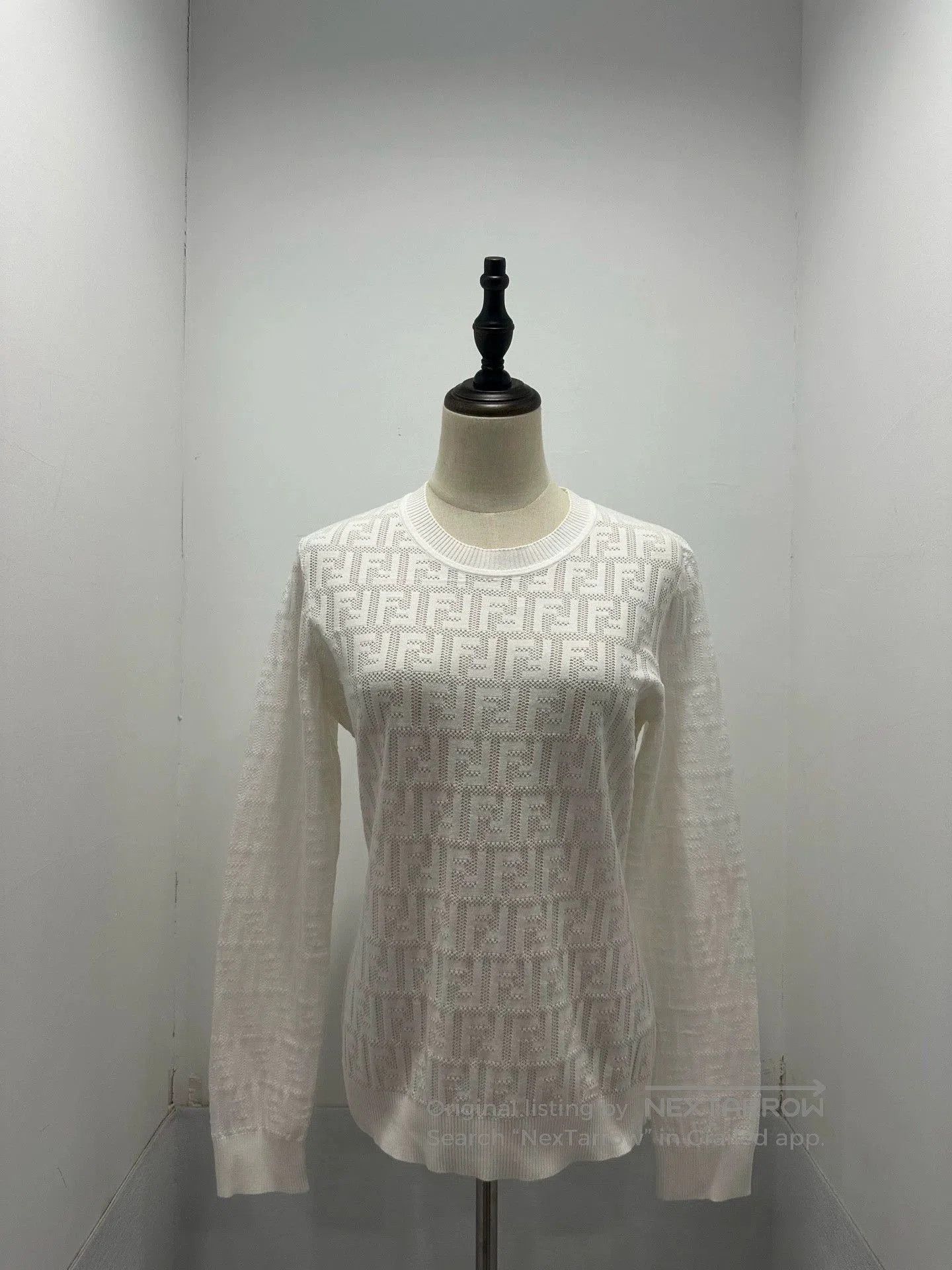 Fendi fendi ff patterned knit long sleeve top. Size US L / EU 52-54 / 3 - 1 Thumbnail
