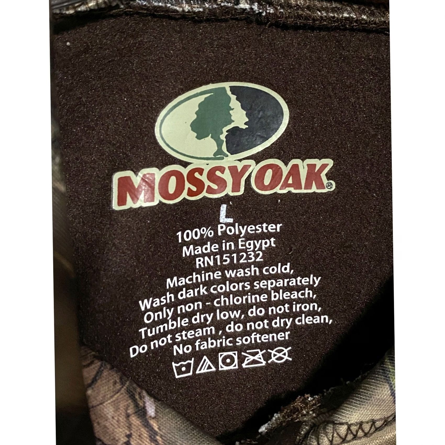 Vintage Mossy Oak Brown Hoodie Pullover Mens L American Flag Camo Hunting Outdoors NWT Size US L / EU 52-54 / 3 - 5 Thumbnail