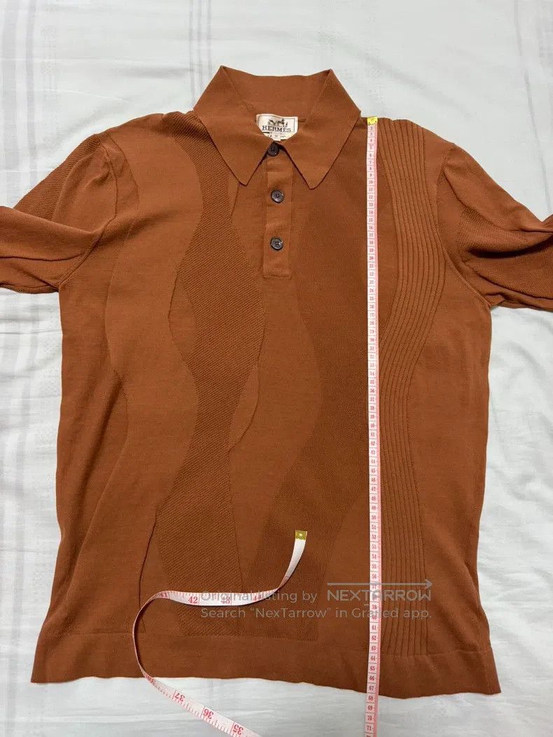 Hermes Hermes Knitted short-sleeved shirt Size US M / EU 48-50 / 2 - 5 Thumbnail