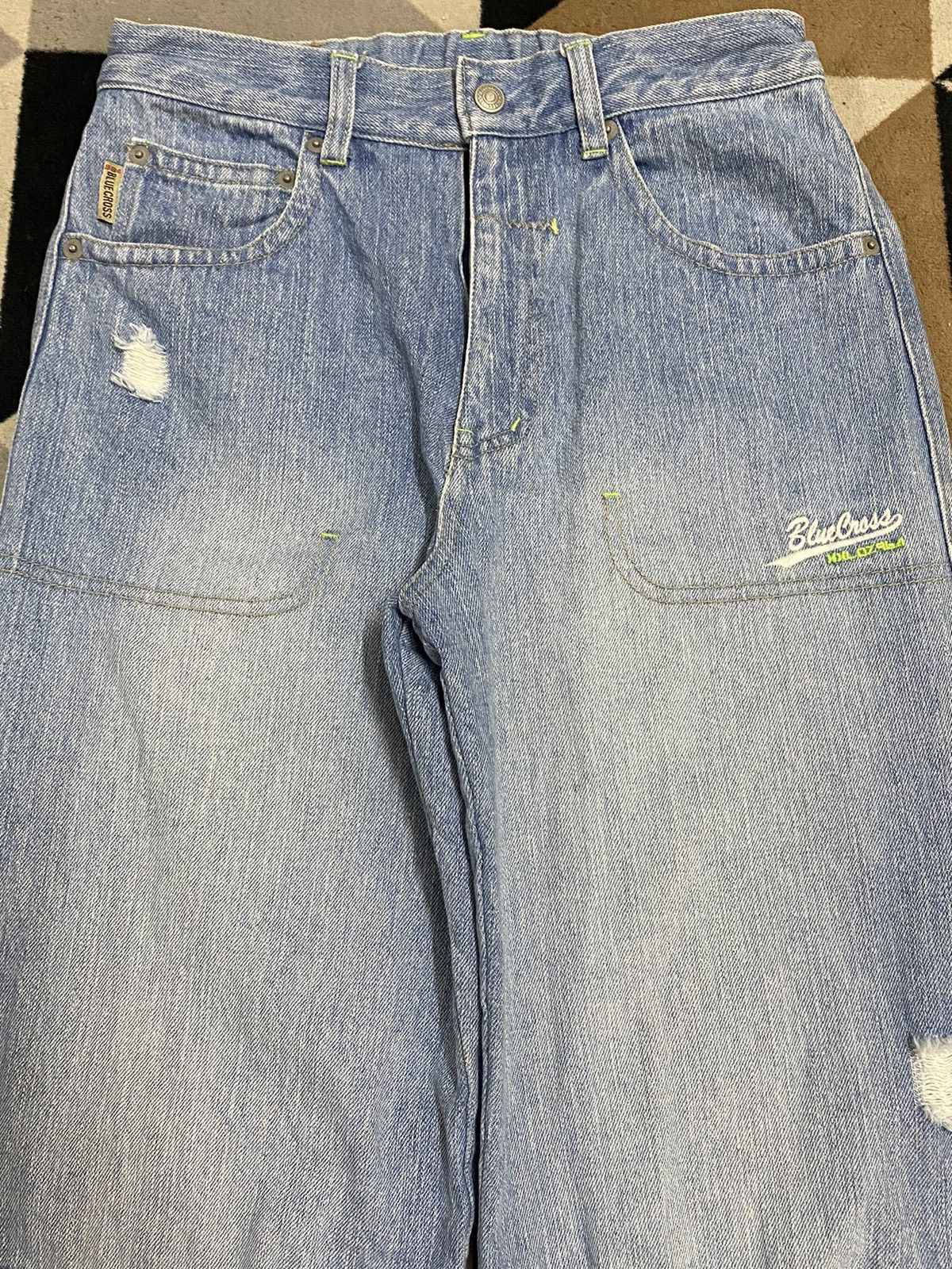 Japanese Brand Vintage Japanese Brands Faded Embroidered Distressed Jeans Size US 30 / EU 46 - 3 Thumbnail