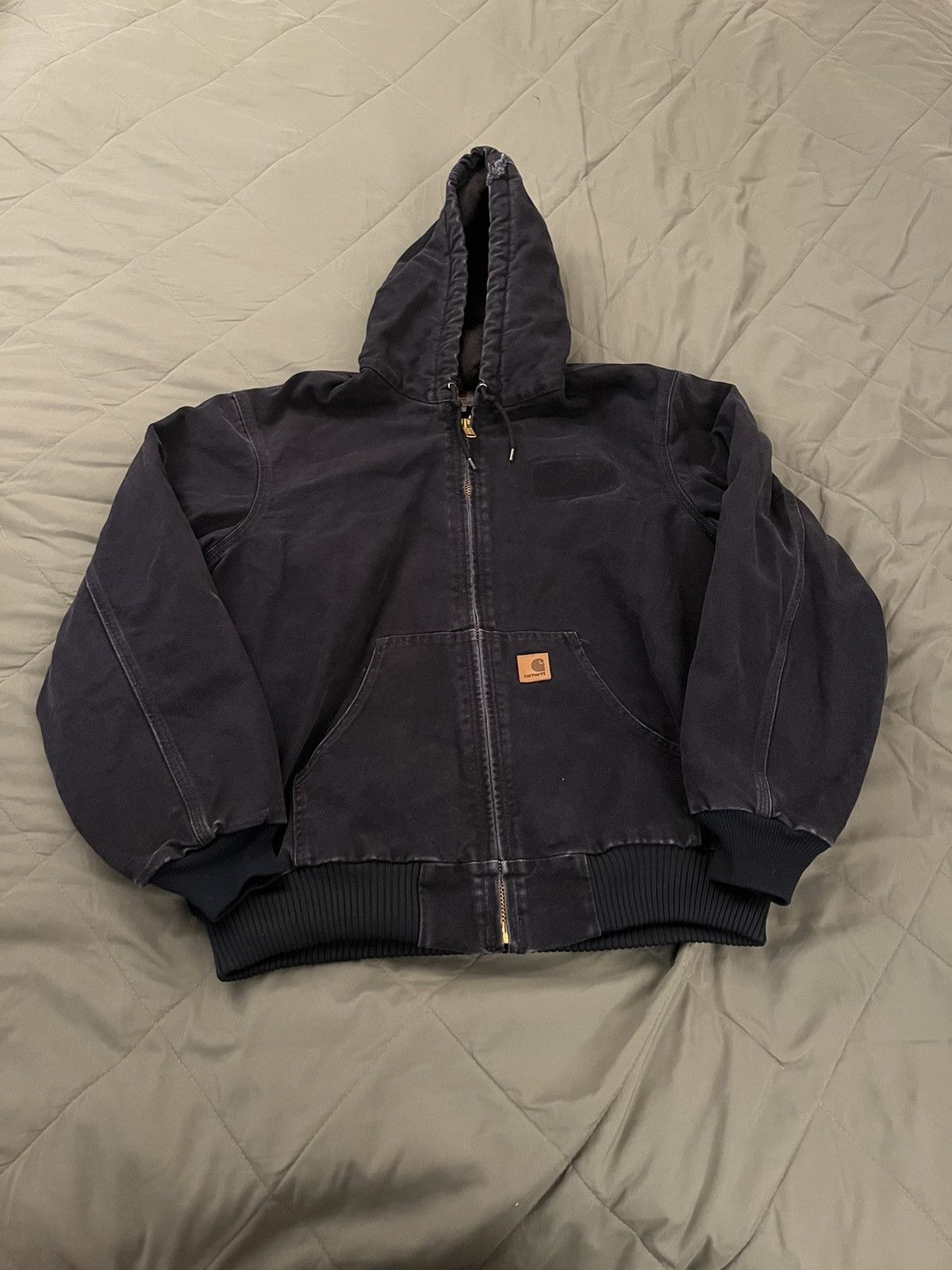 image of Carhartt Work Style Bomber Jacket in Navy, Men's (Size Medium)