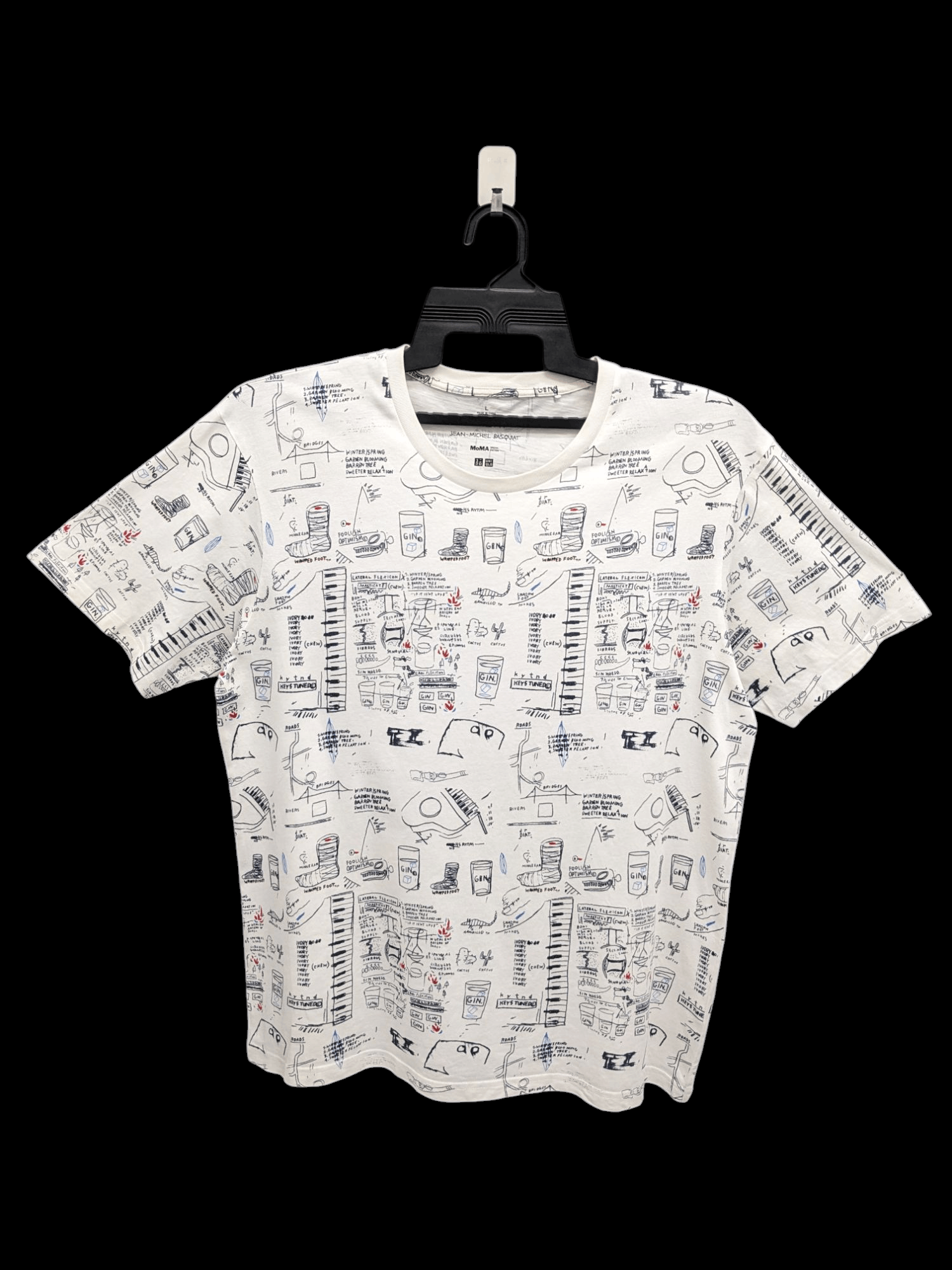 Jean-Michel Basquiat Japanese Brand uniqlo X Jean Michel Basquiat X Moma Tshirt Size US L / EU 52-54 / 3 - 1 Thumbnail