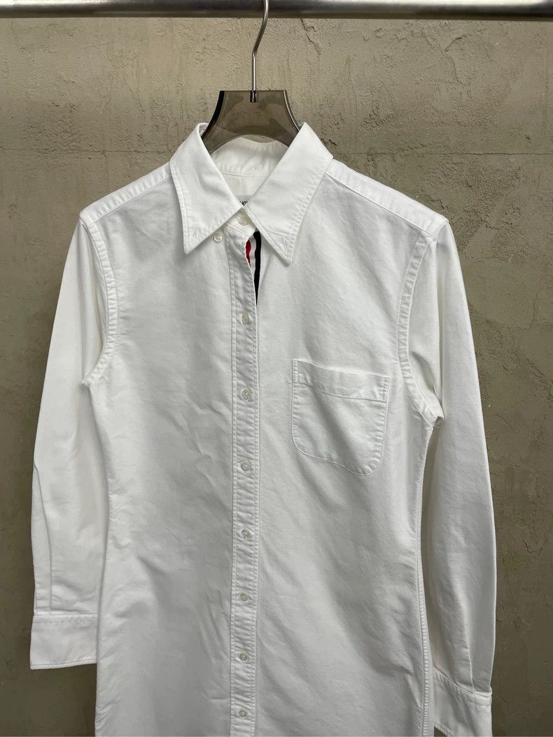 Thom Browne Thom browne White striped long shirt 2504-Nextarrow Size S / US 4 / IT 40 - 3 Thumbnail