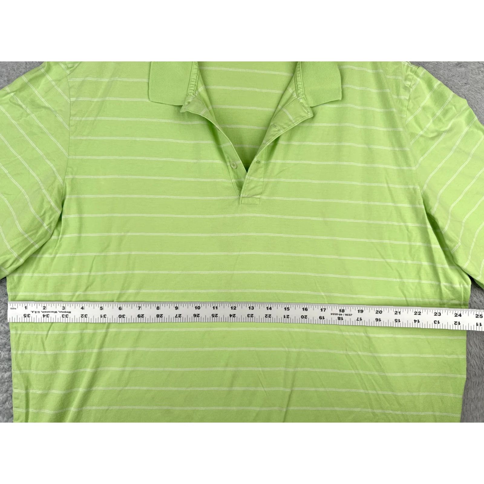 Polo Ralph Lauren VINTAGE Polo Ralph Lauren Shirt Men 2XL Green Stripe 100% Pima Cotton Polo Shirt Men Slim Fit Short Sleeve Read Size US XXL / EU 58 / 5 - 7 Thumbnail