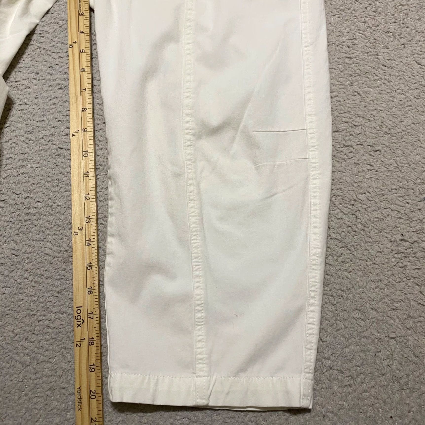 Coldwater Creek Coldwater Creek Womens Pants White Straight Capri High Rise 12 Casual Vintage? No Size 34" / US 12 / IT 48 - 6 Thumbnail