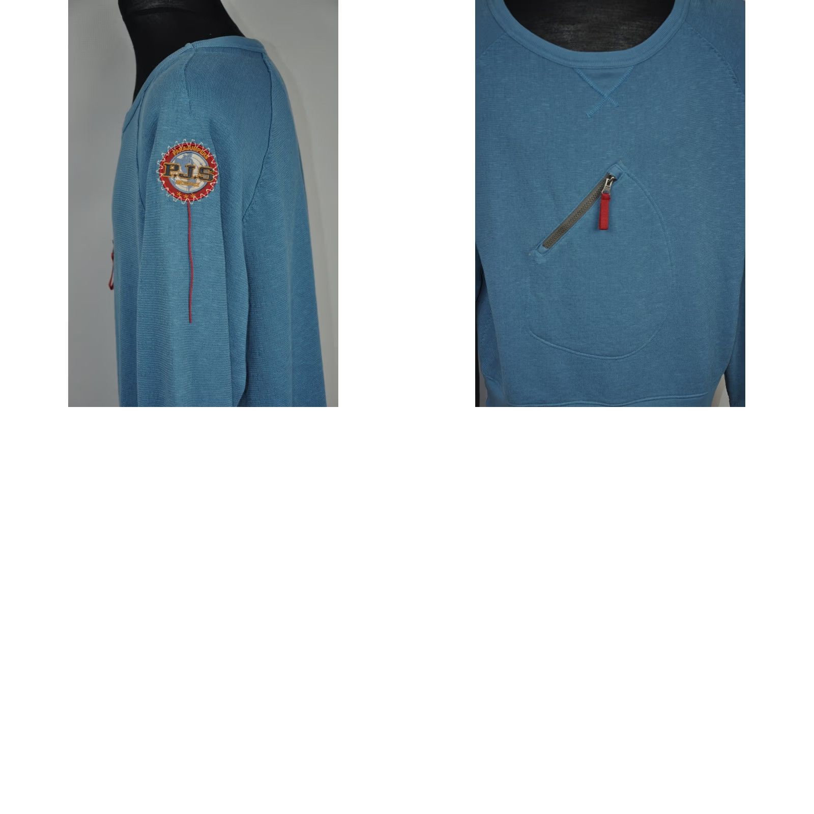 Parajumpers Parajumpers Sweatshirt Men L Blue Cotton Logo Pullover Modern Fit Size L Size US L / EU 52-54 / 3 - 8 Thumbnail
