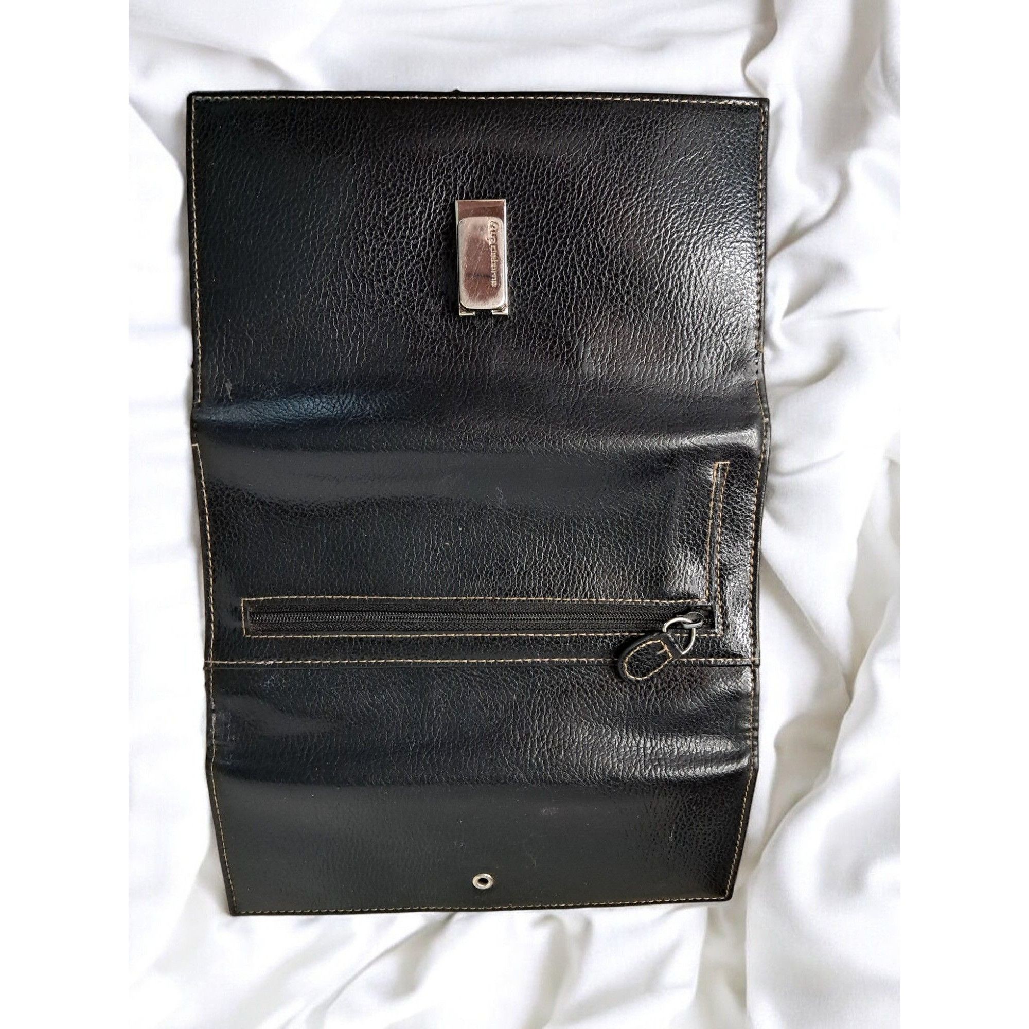 Other Liz Claiborne Black Leather Tri- Fold Check Book Style Walle Size ONE SIZE - 7 Thumbnail