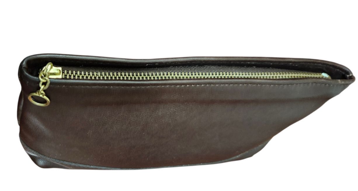 Coach Vintage Coach Leather Cosmetic Pouch Brown Zip Clutch Size ONE SIZE - 5 Thumbnail
