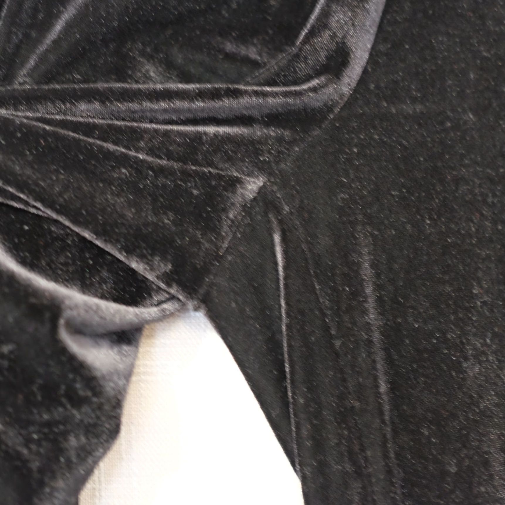 Vintage Notations Black Velvet Wide-Leg Pants Pull On 1X Womens Plus Velvet Pants Wide-Leg 1X Notations Womens Size 40" / US 18 - 5 Thumbnail