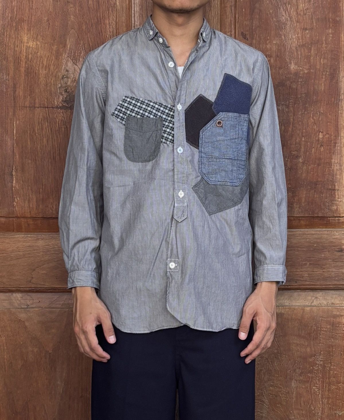 Junya Watanabe FREE TAX! Multi Fabric Patchwork Ls Shirt Size US S / EU 44-46 / 1 - 1 Thumbnail