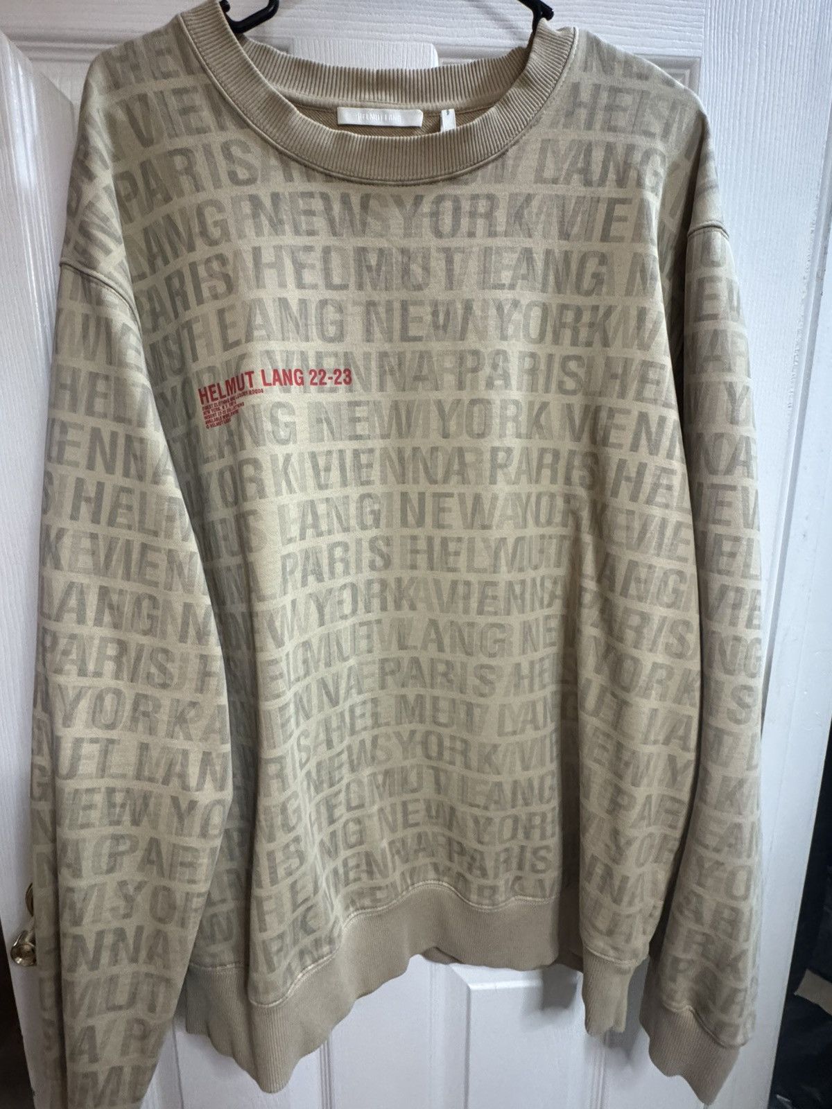 Helmut Lang Helmut Lang 22-23 Allover Print Crewneck Sweatshirt Size US XL / EU 56 / 4 - 2 Thumbnail