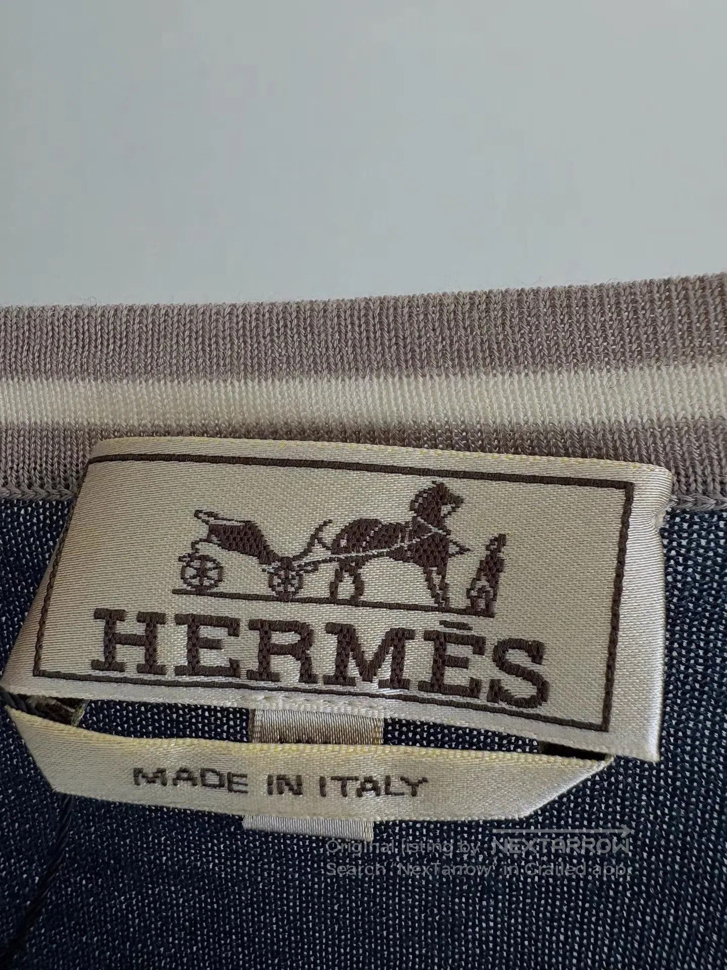 Hermes Blue Crew Neck Long Sleeve Knit Sweater. Size US XXL / EU 58 / 5 - 3 Thumbnail