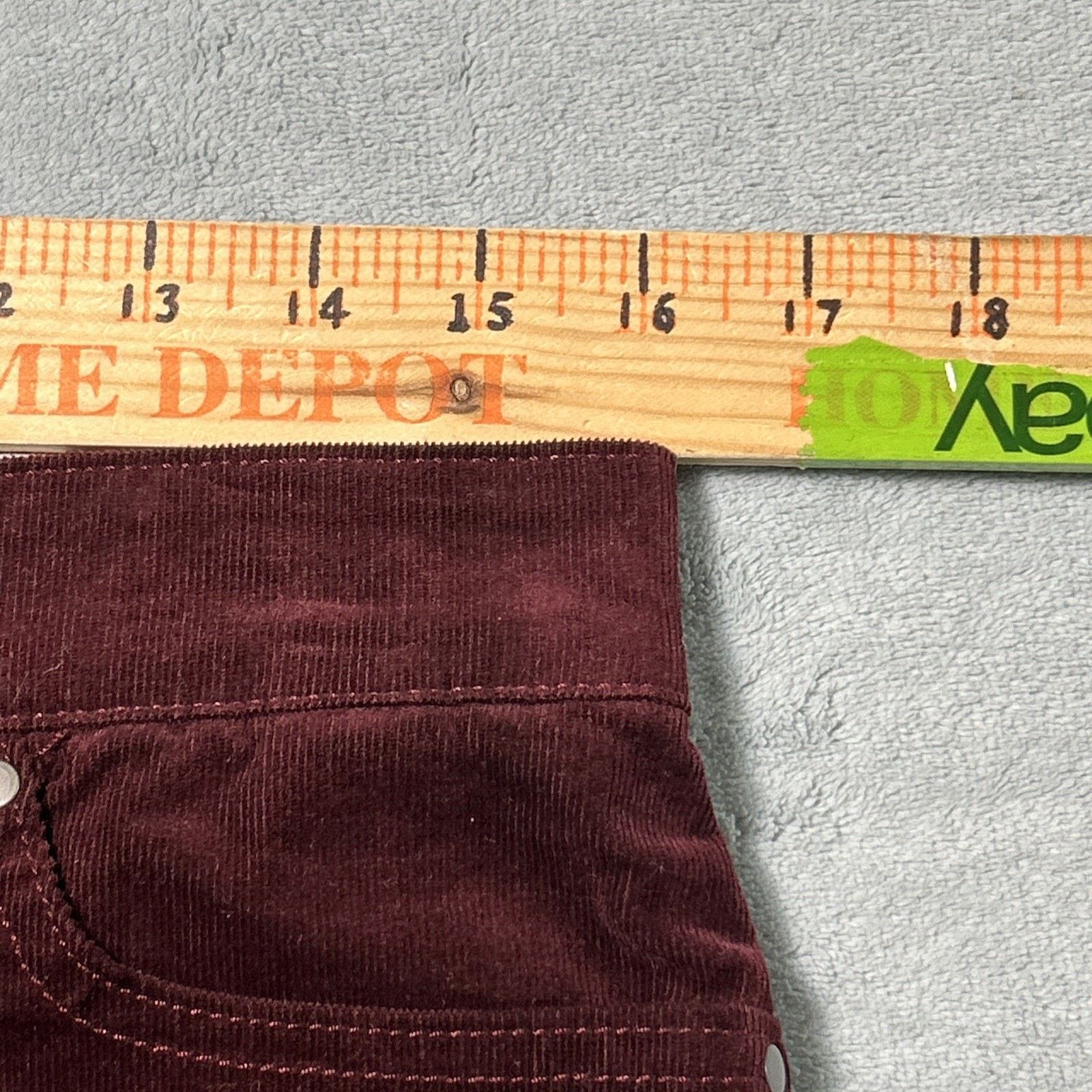 Croft & Barrow Velveteen Corduroy Straight Pants Women 10 32x30 Velour Soft Size 32" / US 10 / IT 46 - 13 Thumbnail