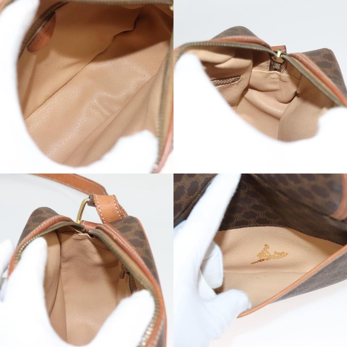 Celine CELINE Macadam Canvas Shoulder Bag Pvc Brown Gold Size ONE SIZE - 12 Thumbnail