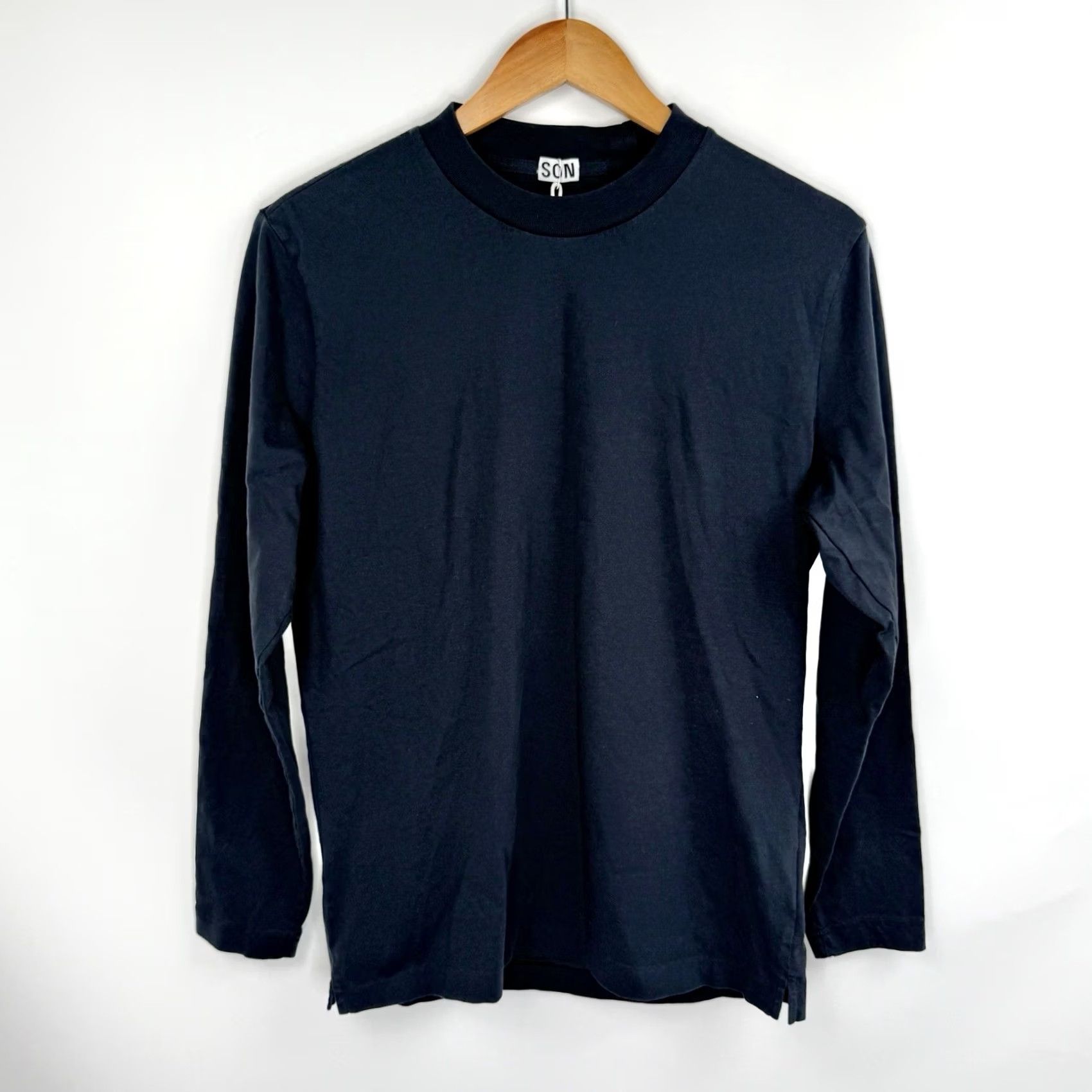 Vintage Son Of A Tailor T-Shirt Mens S/M Blue Cotton Long Sleeve Crew Neck NWOT Size US S / EU 44-46 / 1 - 2 Thumbnail