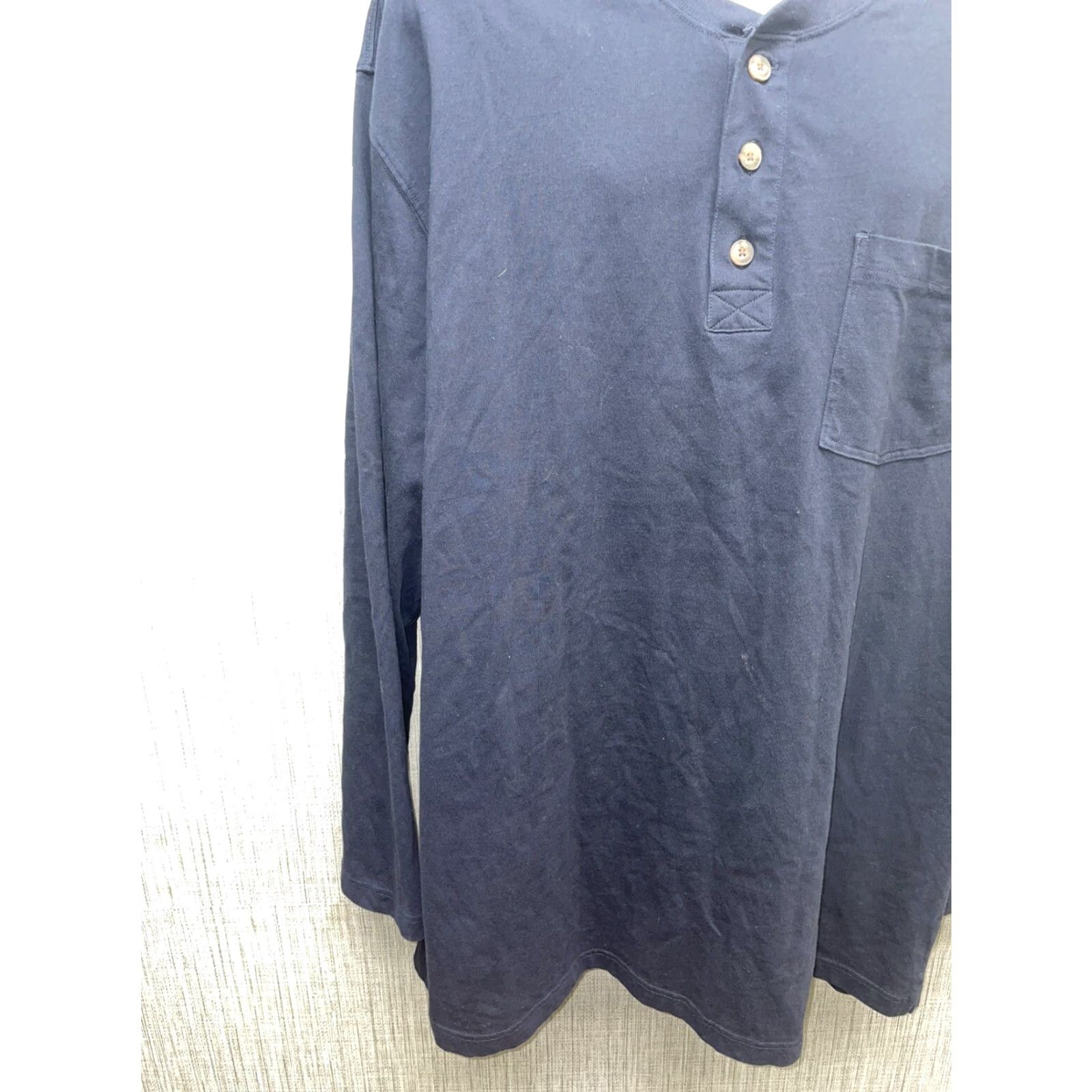 Vintage Duluth Trading Longtail Cotton Dark Blue Long Sleeve Henley Shirt Mens 2XL Size US XXL / EU 58 / 5 - 4 Thumbnail