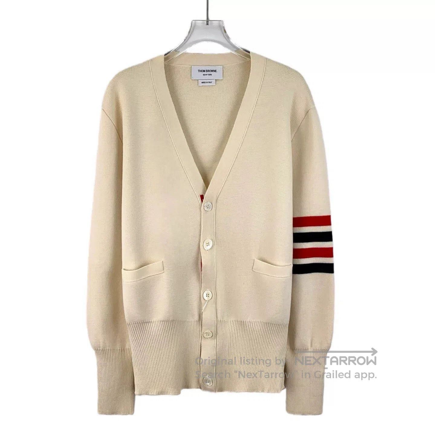 Thom Browne beige classic wool V. Size US M / EU 48-50 / 2 - 1 Thumbnail