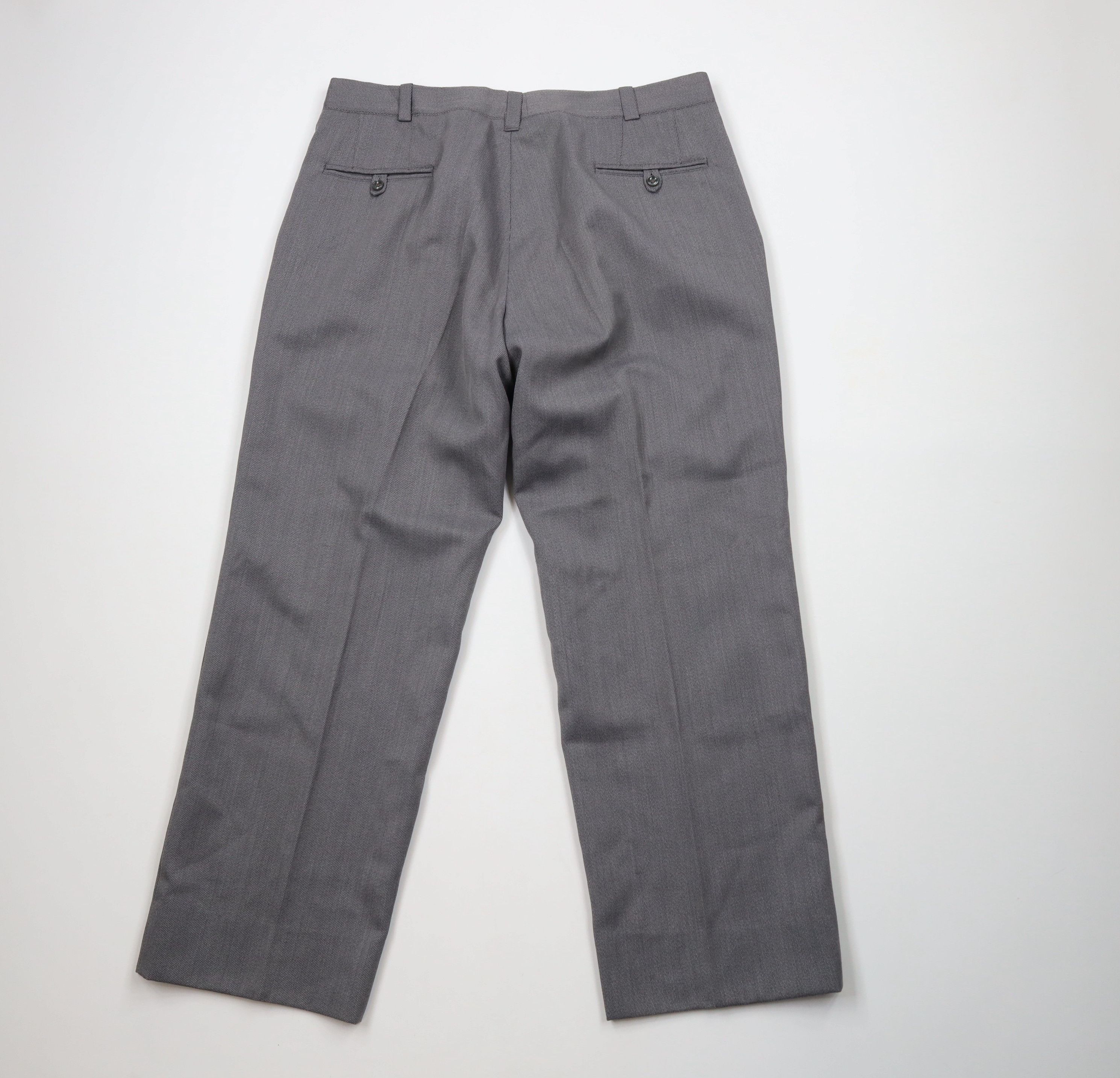 Vintage Vintage 70s Streetwear Ribbed Wide Leg Chino Pants Gray Size US 34 / EU 50 - 9 Thumbnail