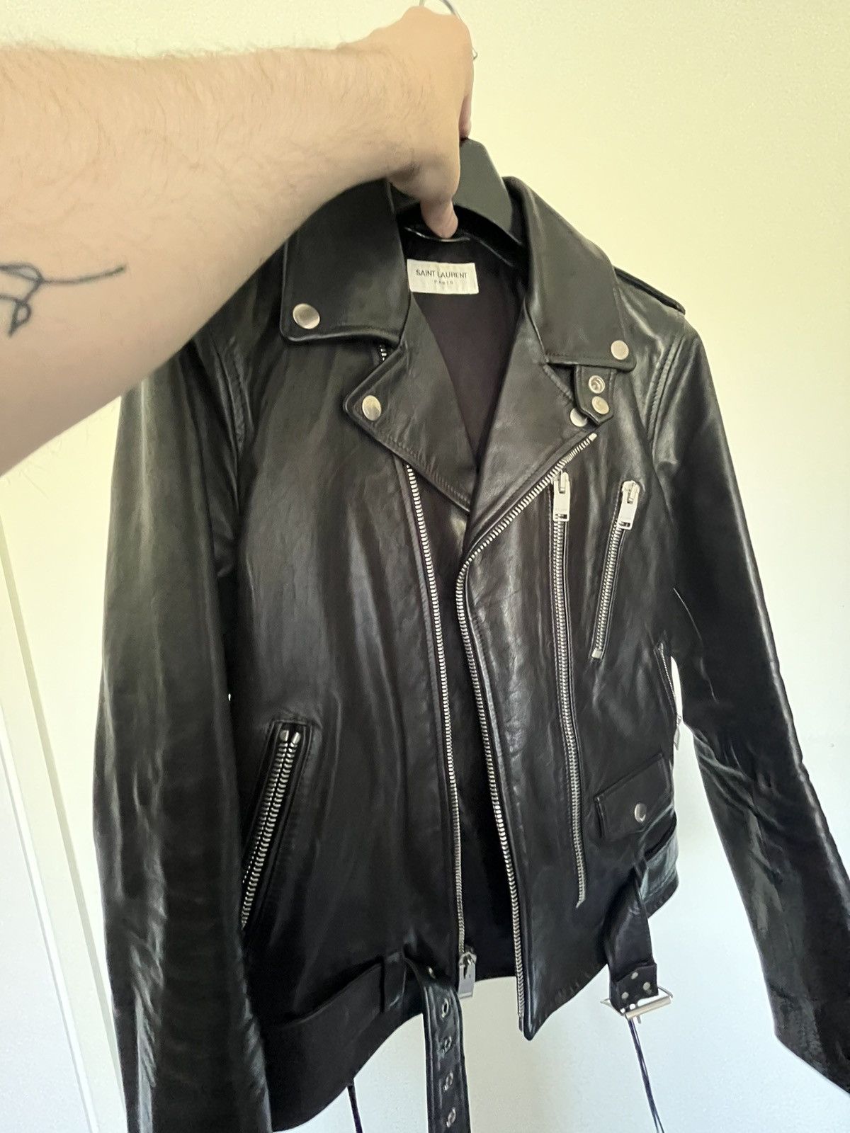 Hedi Slimane × Saint Laurent Paris Saint Laurent FW16 L17 Leather Jacket Size US S / EU 44-46 / 1 - 7 Thumbnail