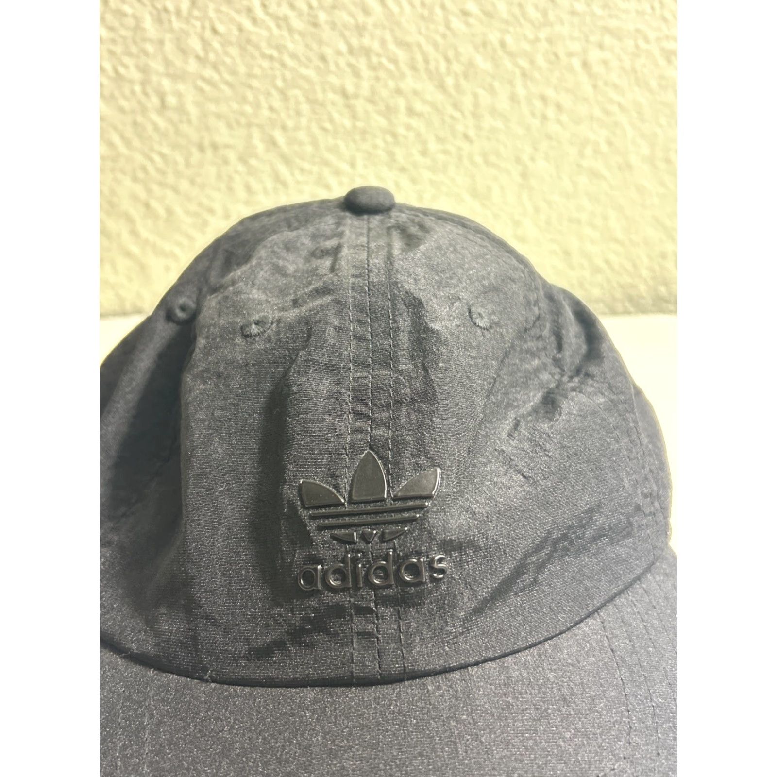 Adidas Adidas Strapback Hat Black Nylon Adjustable Baseball Cap Mens Lottery Size ONE SIZE - 3 Thumbnail