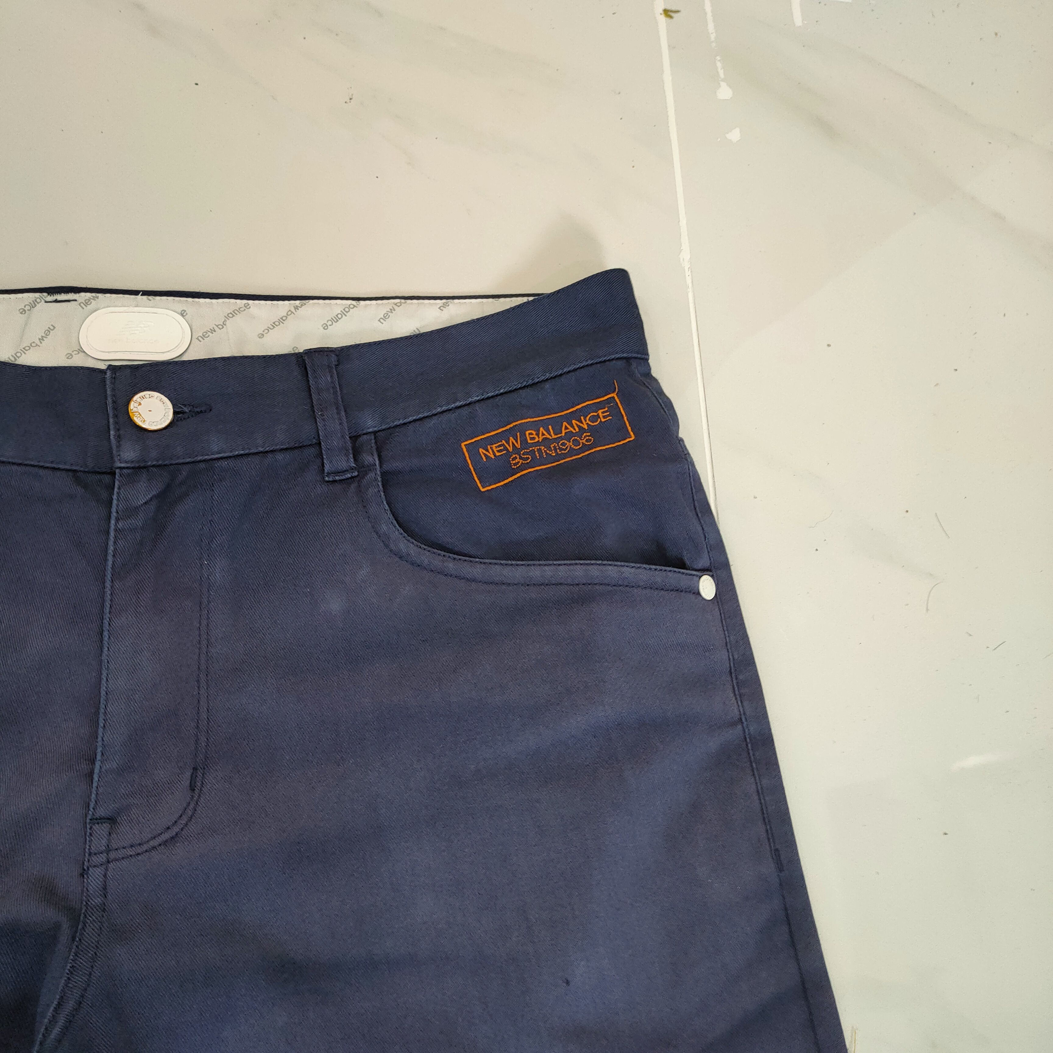 New Balance NEW BALANCE FADED DARK BLUE TROUSER CHINO PANTS Size US 34 / EU 50 - 6 Thumbnail