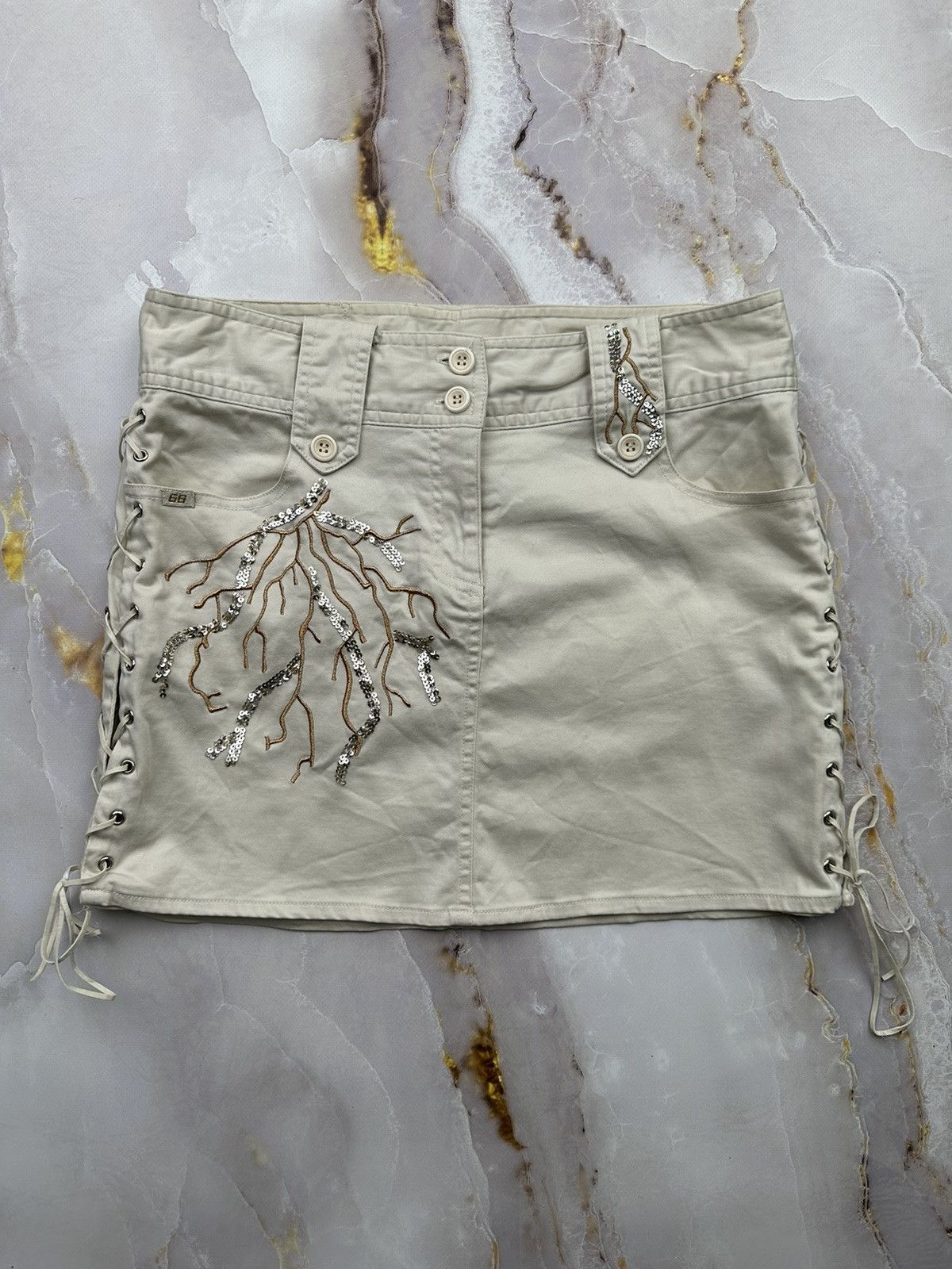 Japanese Brand Vintage Mini Skirt Size 26" / US 2 / IT 38 - 1 Thumbnail