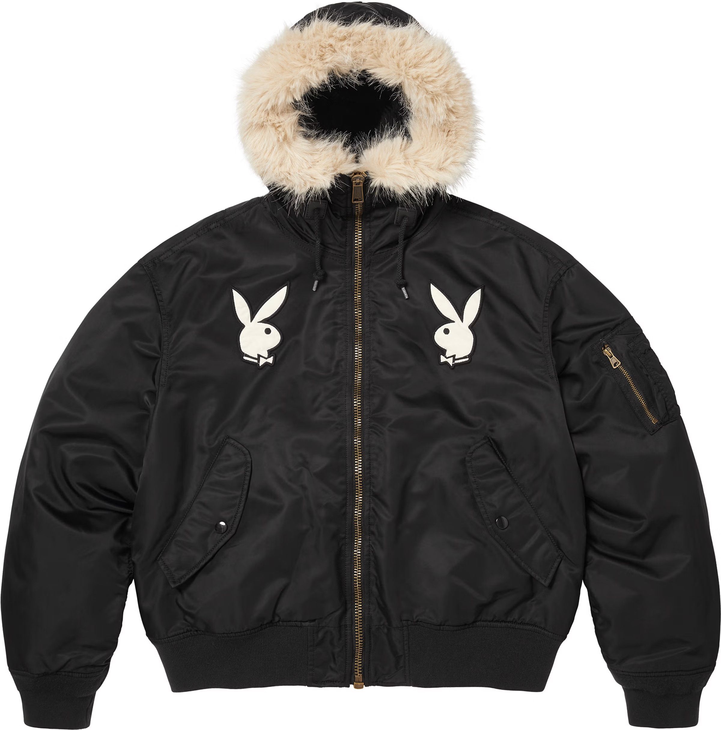 Playboy × Supreme Supreme Playboy Crew Bomber Jacket Black SS19