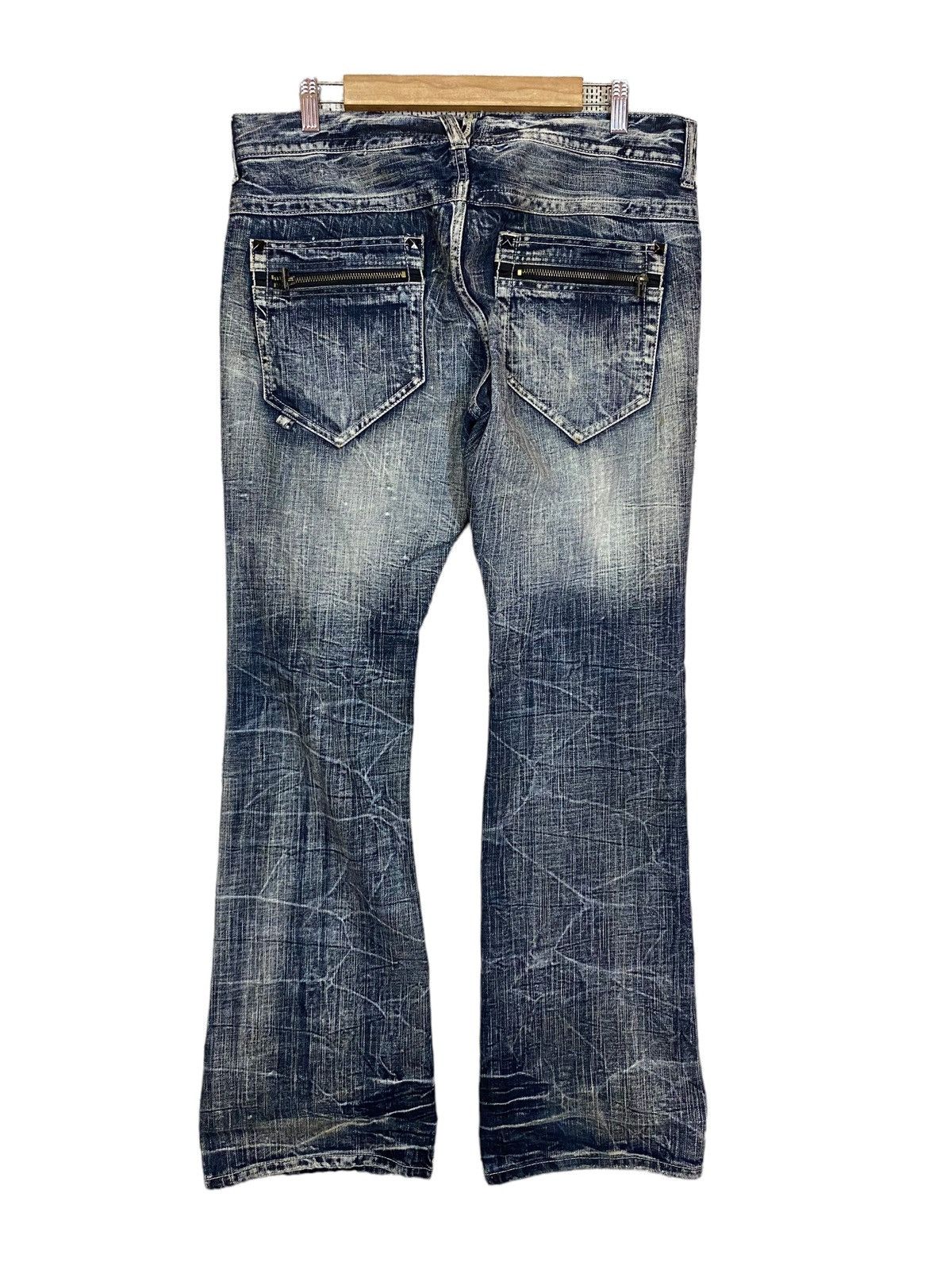 GOSTAR DE FUGA × If Six Was Nine × Japanese Brand Sorridere flared denim acidwash very rare Size US 36 / EU 52 - 4 Thumbnail