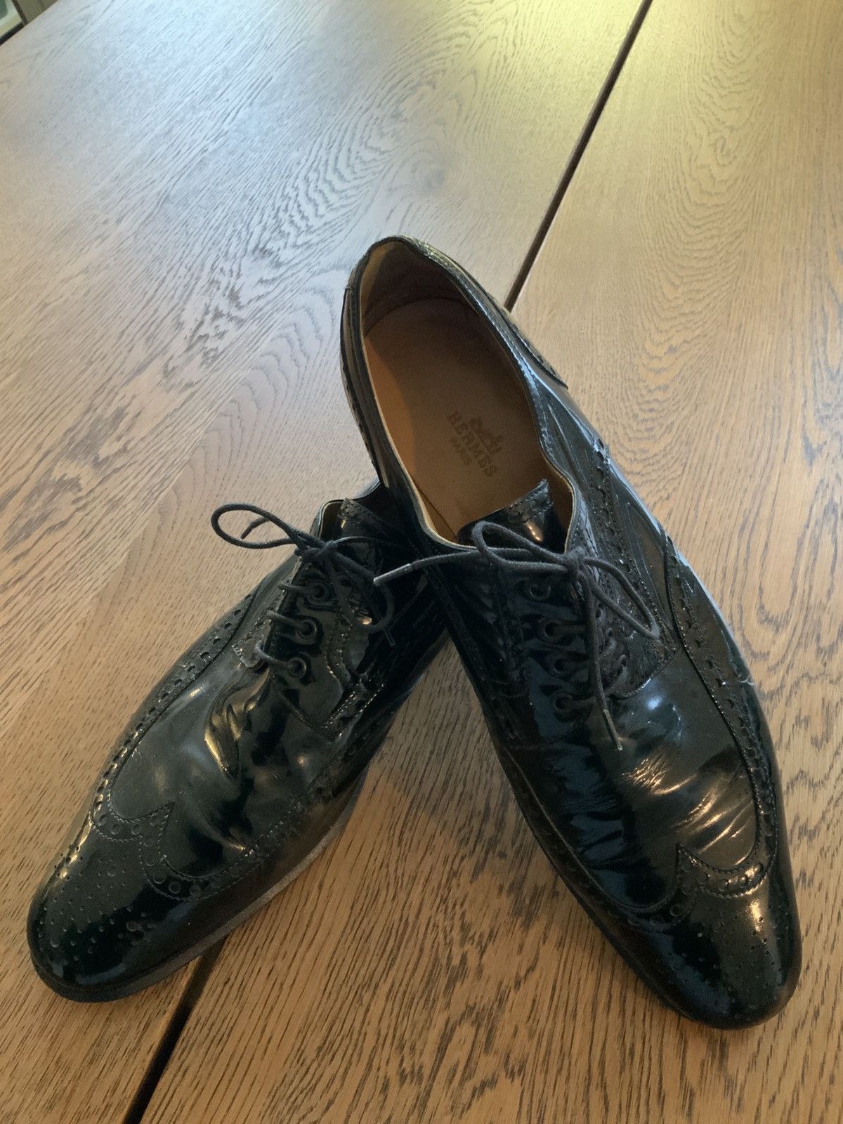 Derby shoes black patent leather