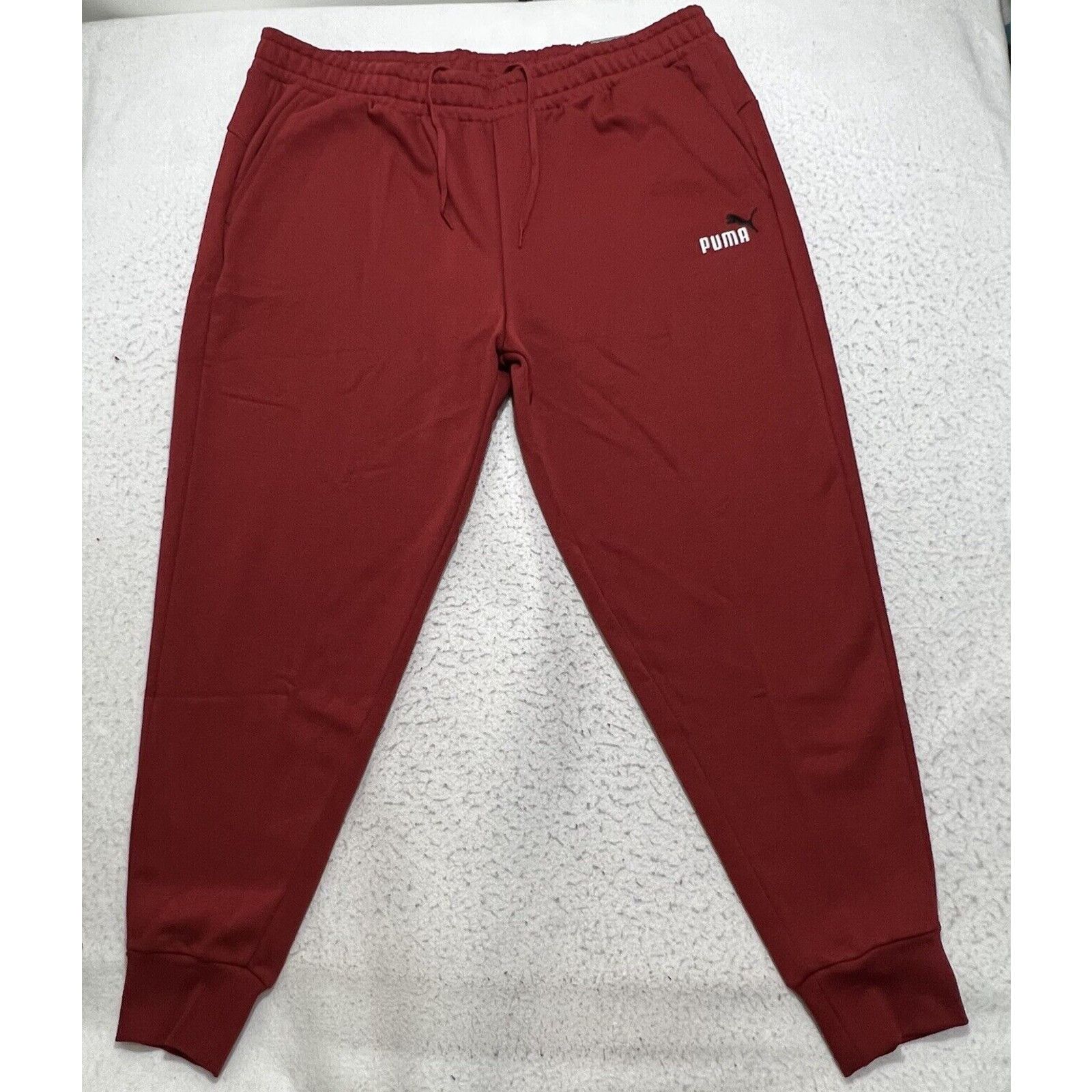 Puma PUMA Fleece Lined Athletic Jogger Drawstring Sweatpants Red Size US 44 / EU 60 - 1 Thumbnail