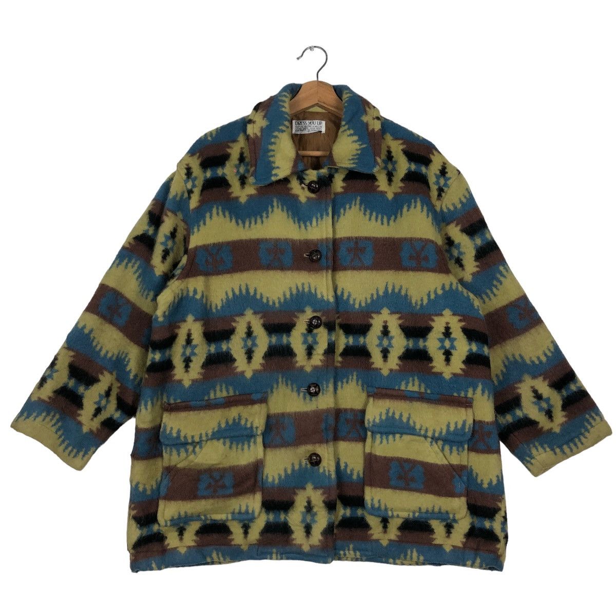 Japanese Brand 🔥90’s Vintage Navajo Aztec Wool Jacket Inspire Pendelton Size US M / EU 48-50 / 2 - 1 Thumbnail