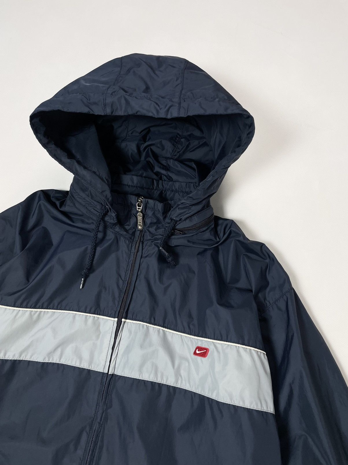 Nike NIKE 🥶 00s vintage nylon blue hooded light jacket Size US XL / EU 56 / 4 - 6 Thumbnail