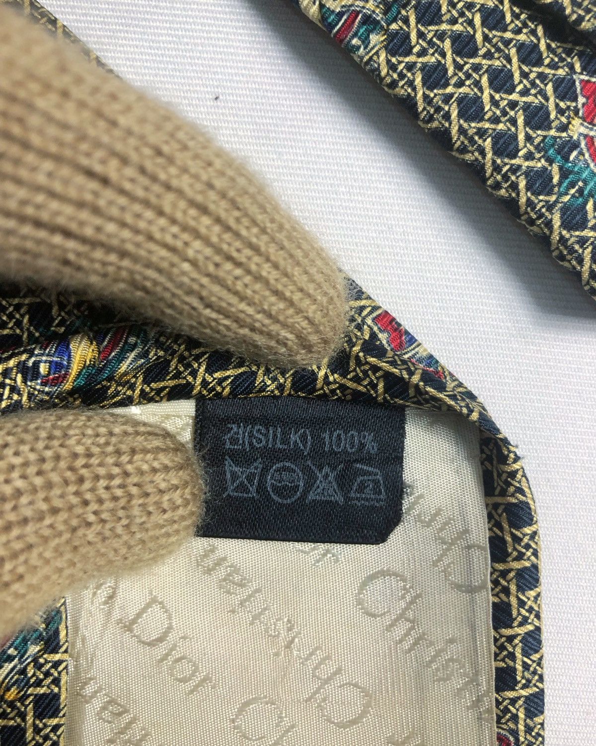 Christian Dior Monsieur Rare Vintage Christian Dior Monsieur Silk Tie Size ONE SIZE - 9 Thumbnail